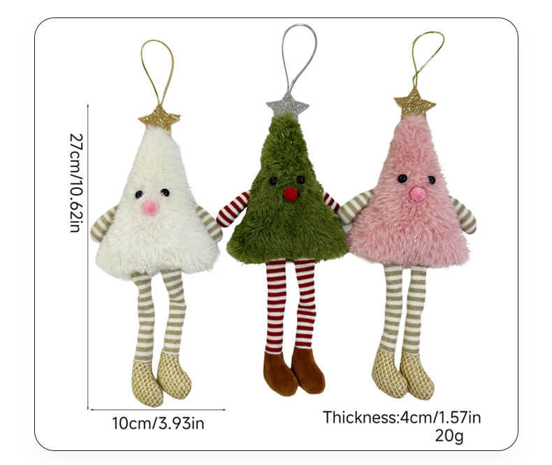 Long-Leg Christmas Tree Plush Charms (Holiday Edition)