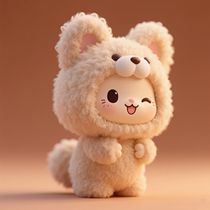 Kawaii bunny mochi plush – soft squishy stress relief toy