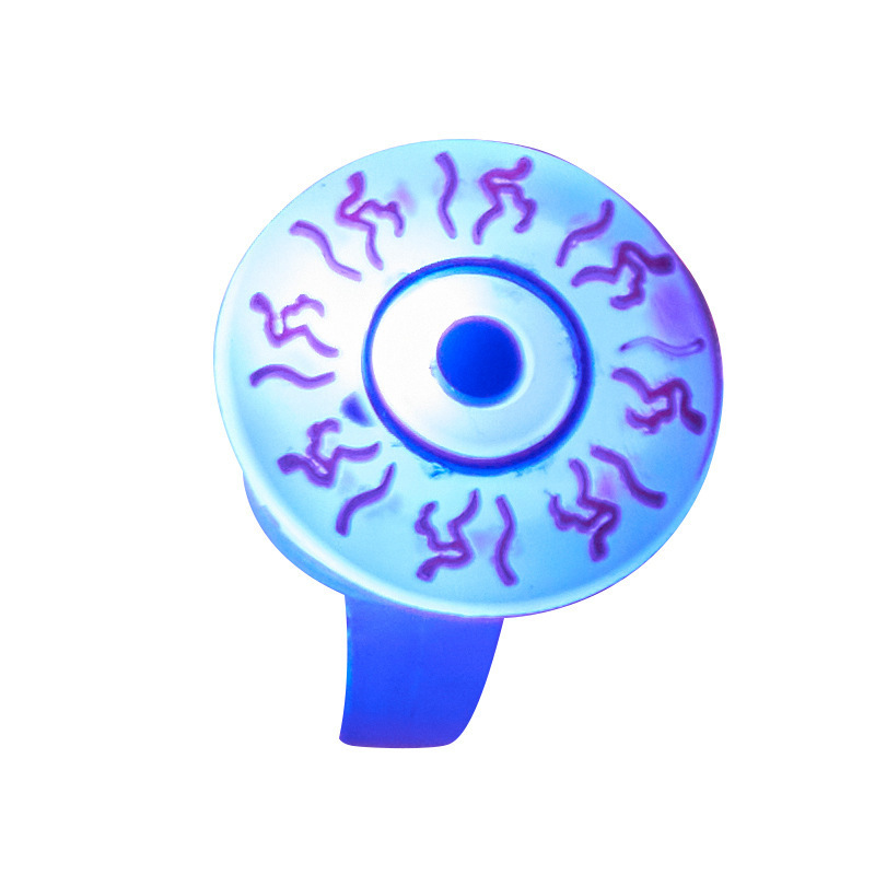 Kibtoys Halloween LED Finger Rings – 50 PCS Glow in the Dark Cartoon Rings for Kids