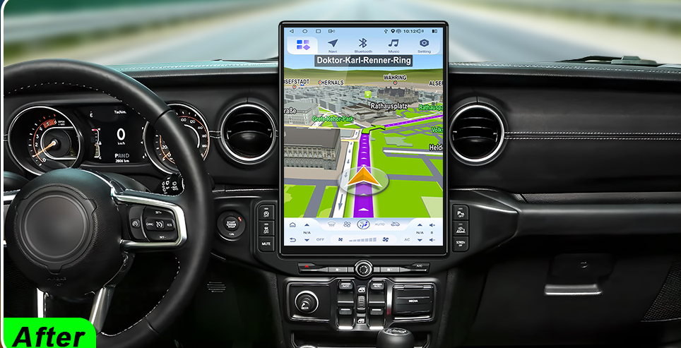 16.2“inch Tesla Style Vertical Screen Android 13 Car Radio GPS Navigation For Jeep Wrangler 2019-2023 Car Multimedia Stereo Player