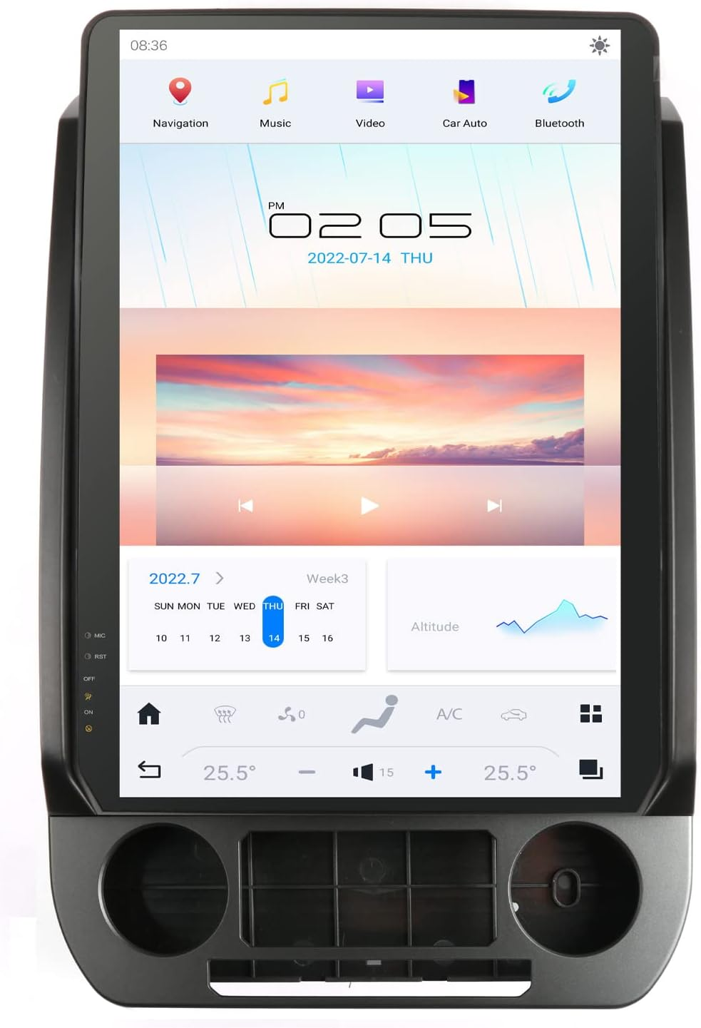 14.4“inch Tesla Style Vertical Screen Android 13 Car Radio GPS Navigation For Ford F-150 2015-2021 Car Multimedia Stereo Player