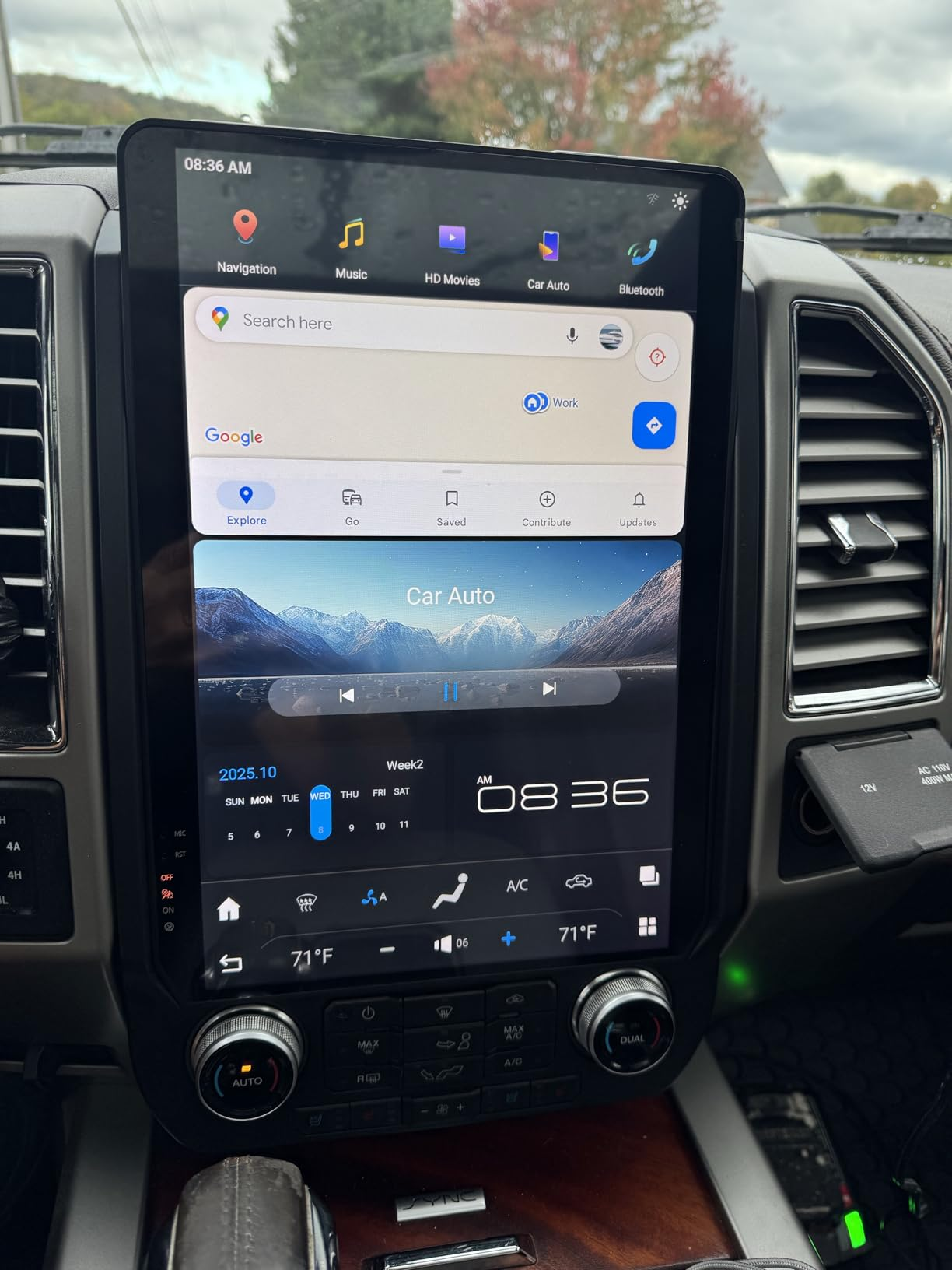 14.4“inch Tesla Style Vertical Screen Android 13 Car Radio GPS Navigation For Ford F-150 2015-2021 Car Multimedia Stereo Player