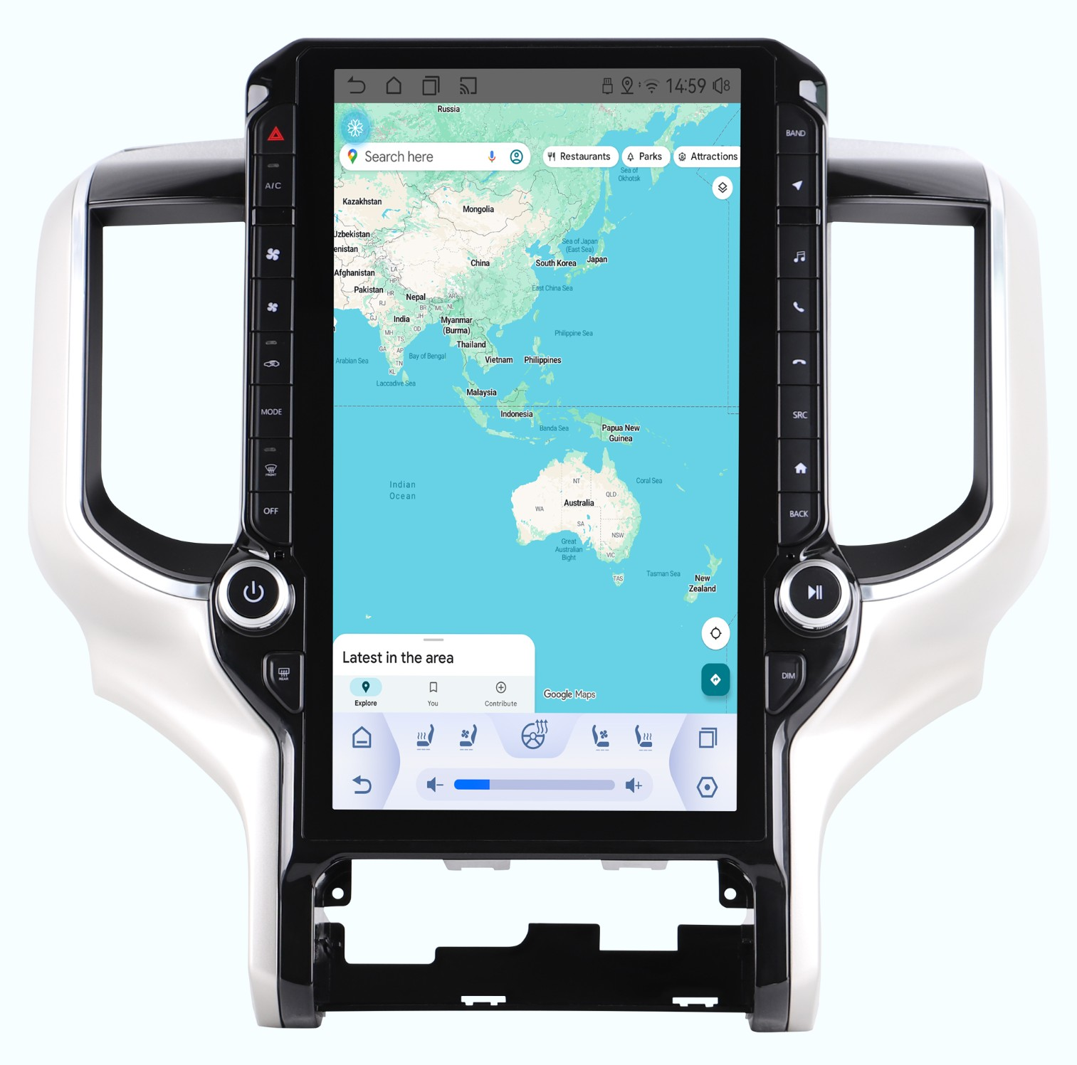 14.4“inch Tesla Style Vertical Screen Android 13 Car Radio GPS Navigation For Dodge RAM 2019-2023 Car Multimedia Stereo Player