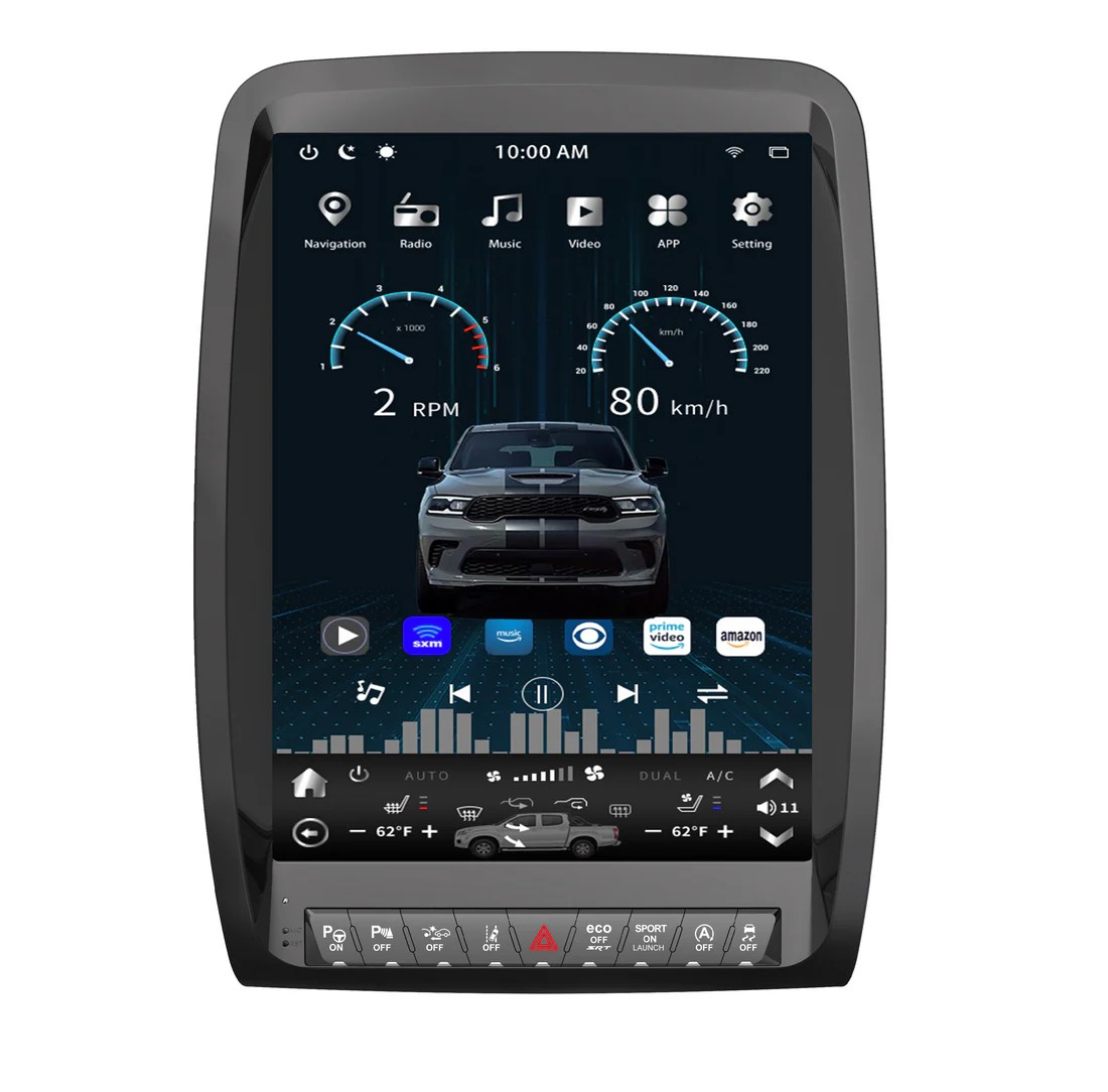 13“inch Tesla Style Vertical Screen Android 13 Car Radio GPS Navigation For Dodge Durango 2011-2020 Car Multimedia Stereo Player