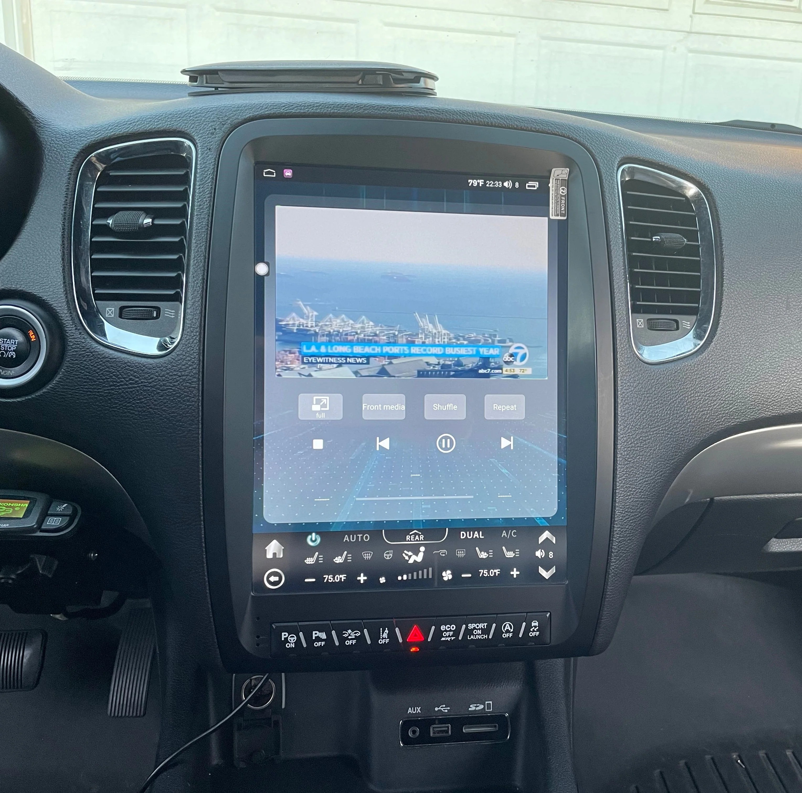 13“inch Tesla Style Vertical Screen Android 13 Car Radio GPS Navigation For Dodge Durango 2011-2020 Car Multimedia Stereo Player