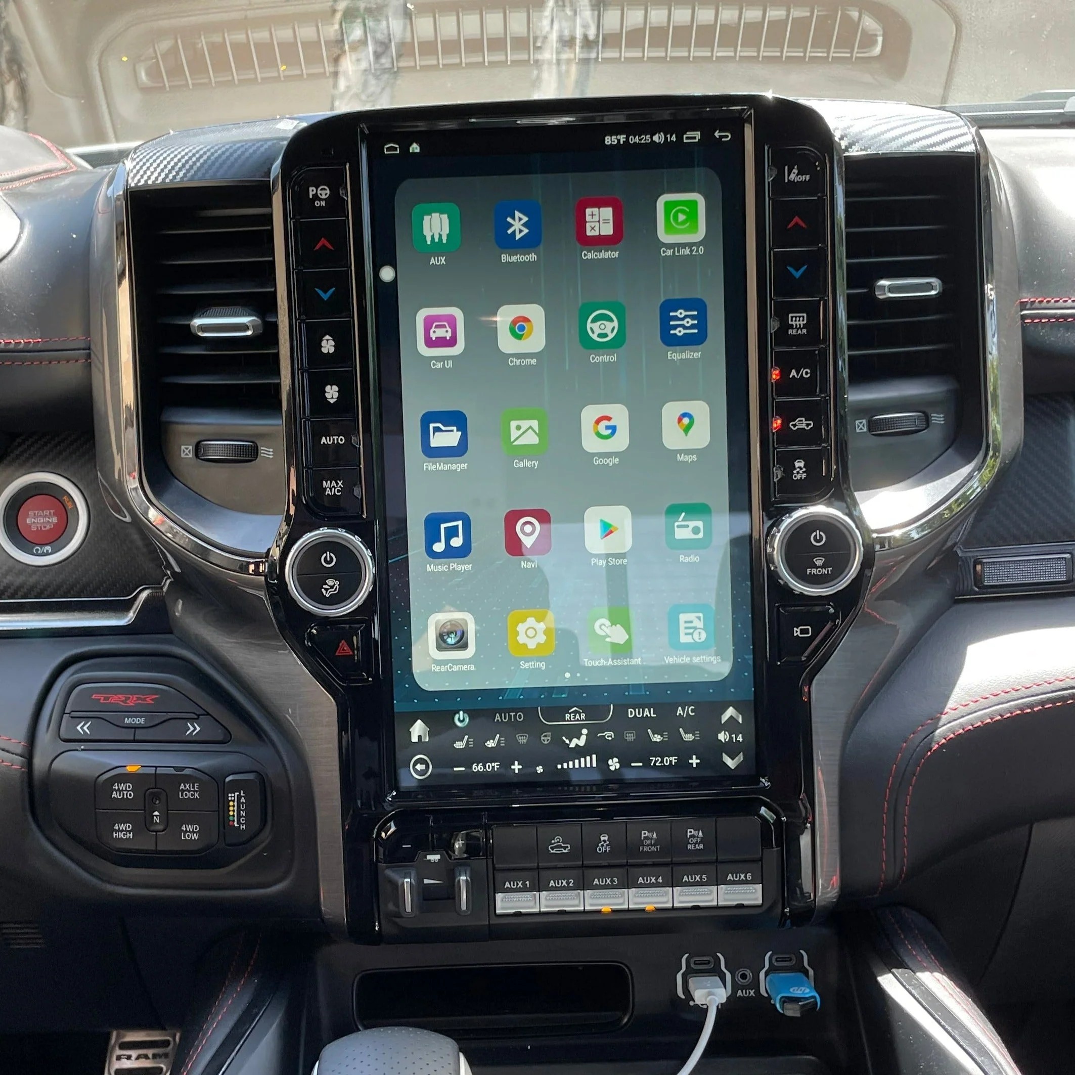 13.6“inch Tesla Style Vertical Screen Android 13 Car Radio GPS Navigation For Dodge RAM 2019-2023 Car Multimedia Stereo Player