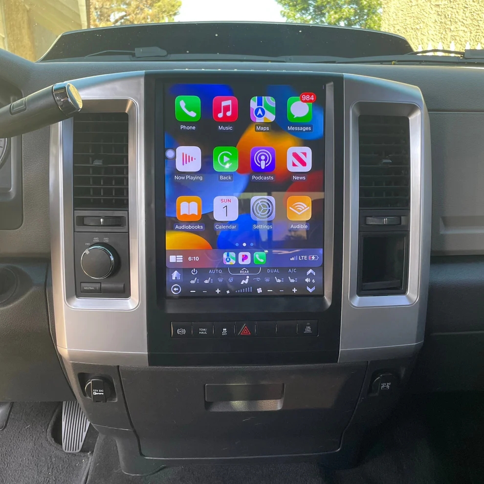 12.1“inch Tesla Style Vertical Screen Android 13 Car Radio GPS Navigation For Dodge RAM 2009-2012 Car Multimedia Stereo Player