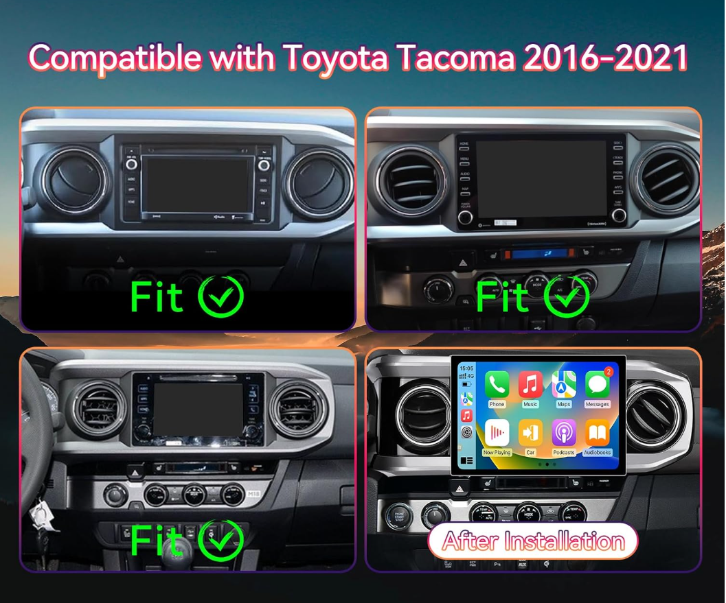 11.5“inch Tesla Style Android 13 Car Radio GPS Navigation For Toyota Tacoma 2016-2023 Car Multimedia Stereo Player