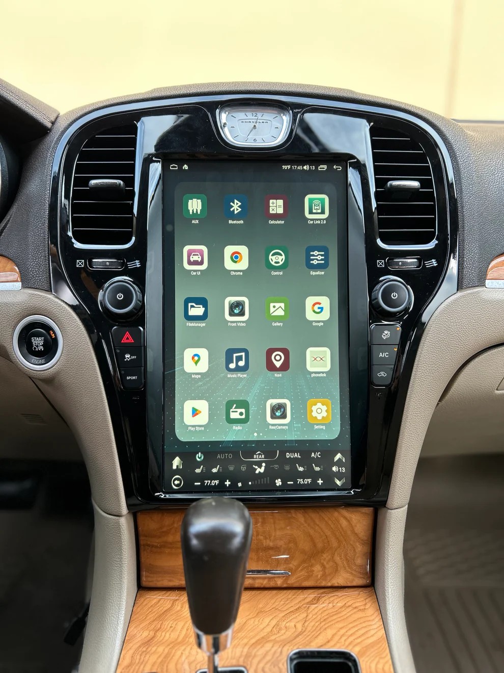 13.6“inch Tesla Style Vertical Screen Android 13 Car Radio GPS Navigation For Chrysler 300 300C 300S 2011 - 2023 Car Multimedia Stereo Player