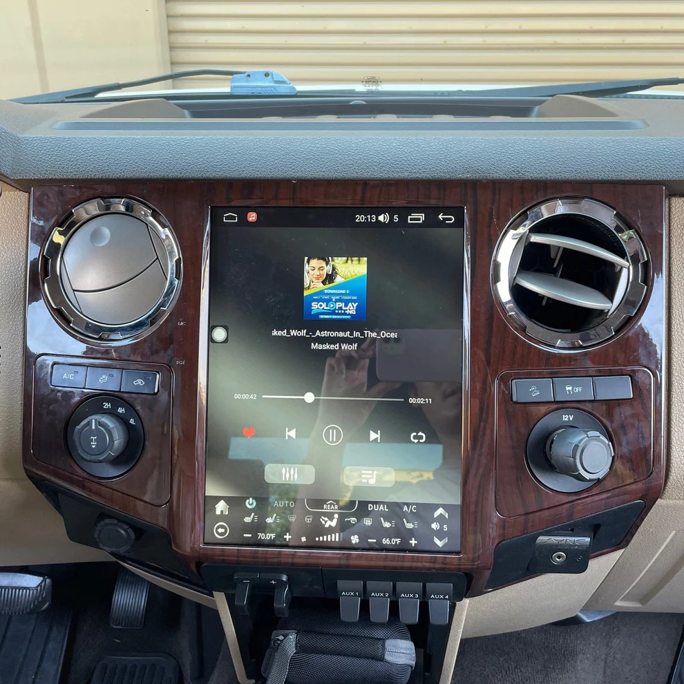 12.1“inch Tesla Style Vertical Screen Android 13 Car Radio GPS Navigation For Ford F-250 F-350 Super Duty trucks 2008 - 2016 Car Multimedia Stereo Player
