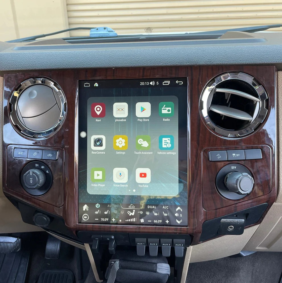 12.1“inch Tesla Style Vertical Screen Android 13 Car Radio GPS Navigation For Ford F-250 F-350 Super Duty trucks 2008 - 2016 Car Multimedia Stereo Player