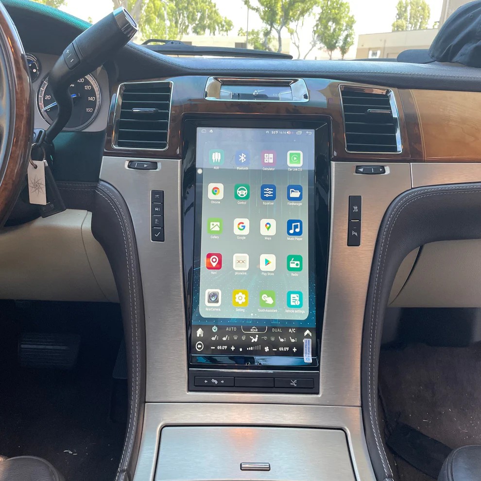 13.6“inch Tesla Style Vertical Screen Android 13 Car Radio GPS Navigation For Cadillac Escalade 2007 - 2014 Car Multimedia Stereo Player