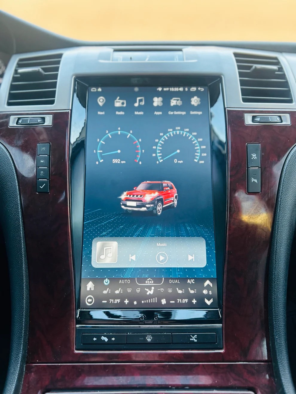 13.6“inch Tesla Style Vertical Screen Android 13 Car Radio GPS Navigation For Cadillac Escalade 2007 - 2014 Car Multimedia Stereo Player