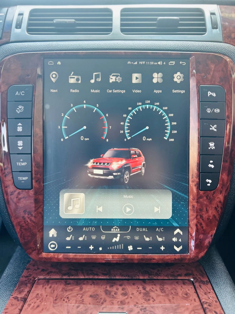 13“inch Tesla Style Vertical Screen Android 13 Car Radio GPS Navigation For Chevrolet Silverado Tahoe Suburban GMC Yukon Sierra Avalanche 2007 - 2014 Car Multimedia Stereo Player