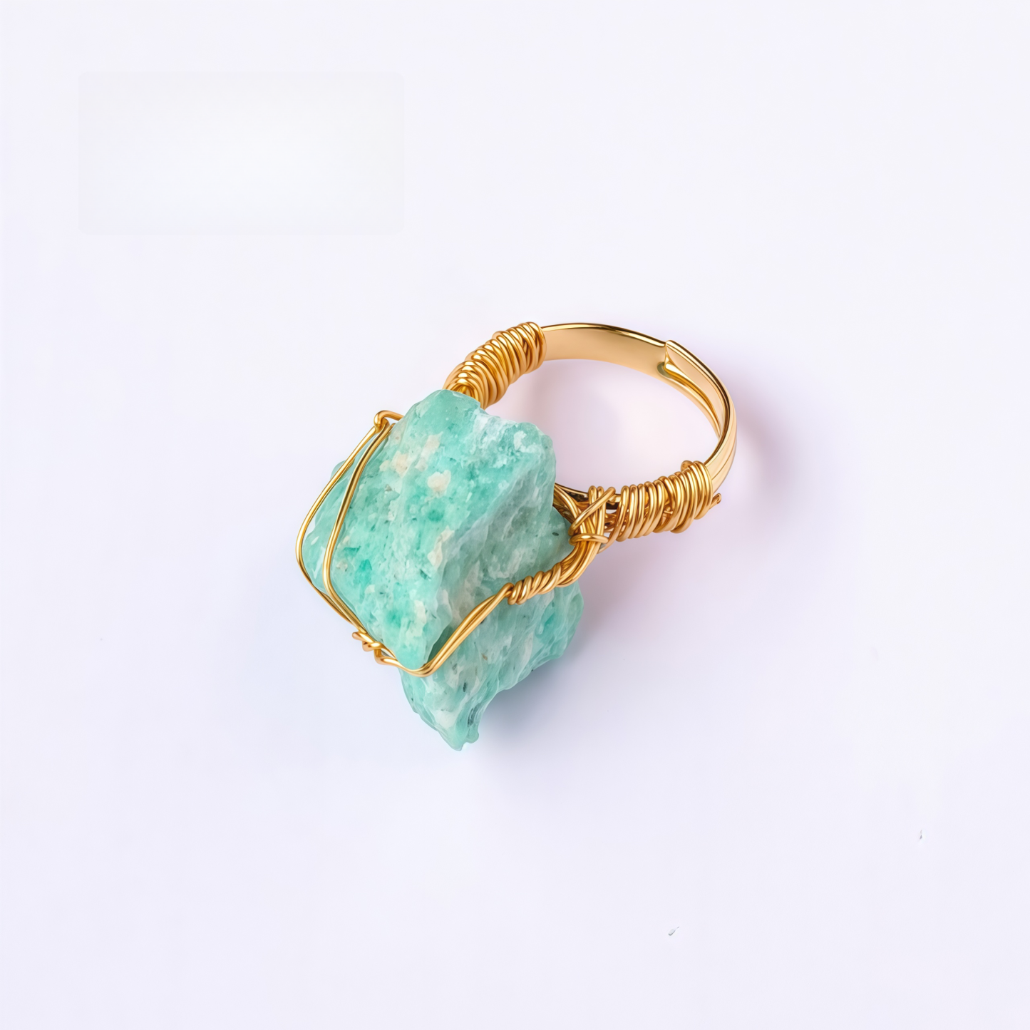 Natural Crystal Gemstone Amethyst Adjustable Ring- EclatDoré