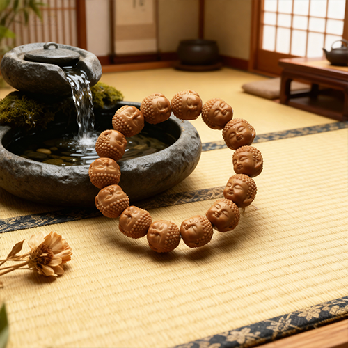 Buddha Head Tathagata Holding Bracelet