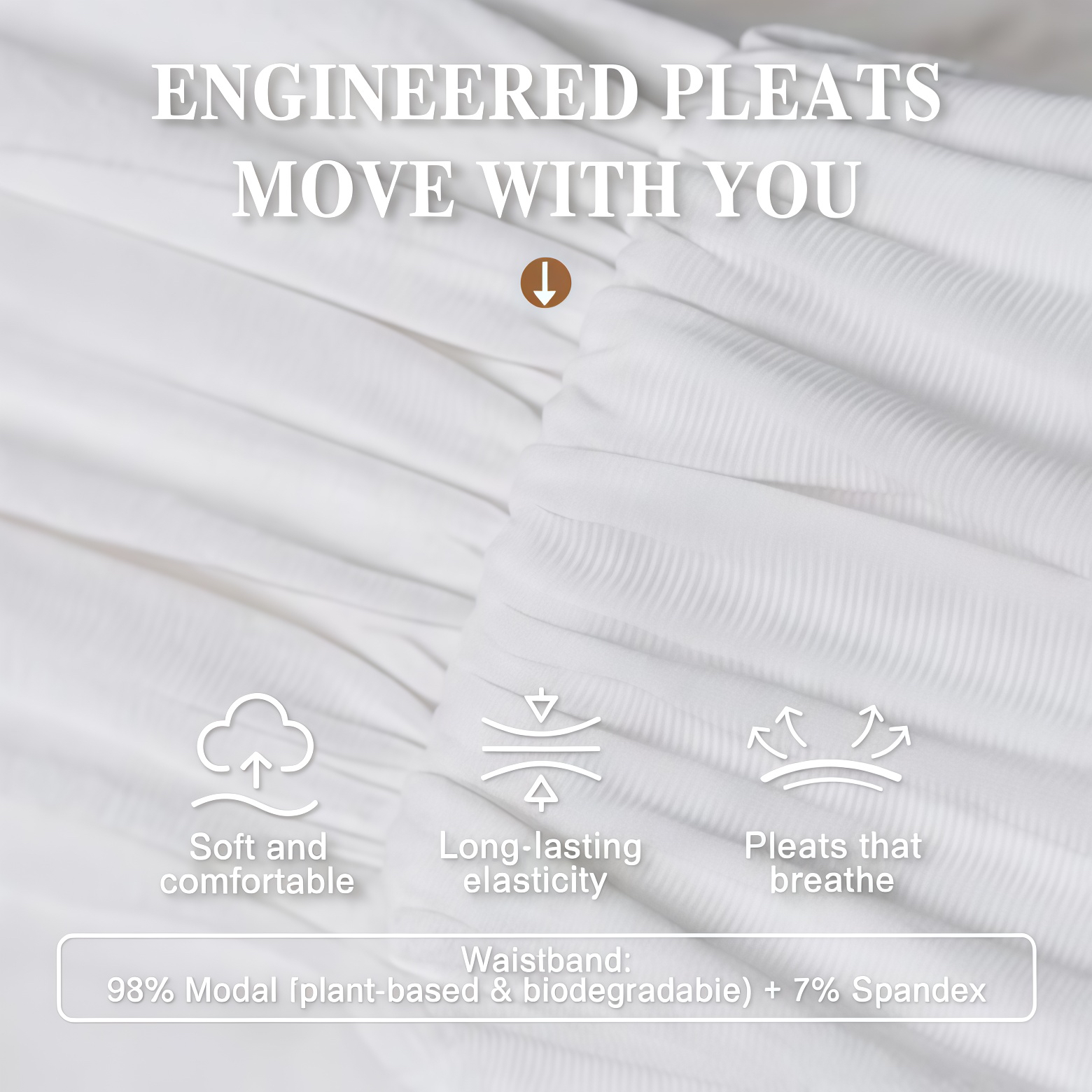 Buddha Stones Pure Cotton White Lotus Leaves Pattern Casual Women's Elastic Waist Harem Pants