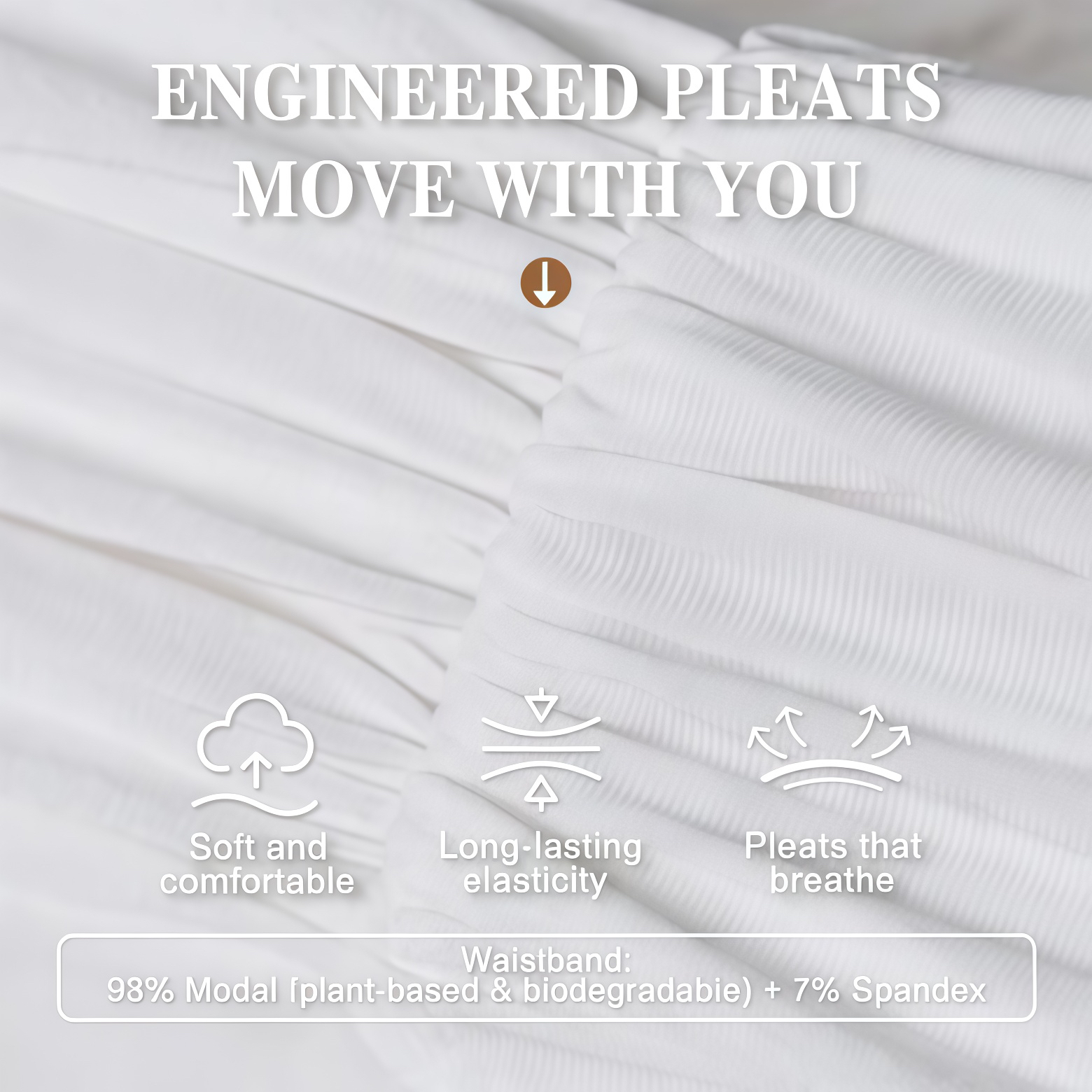 Buddha Stones Pure Cotton White Lotus Leaves Pattern Casual Women's Elastic Waist Harem Pants