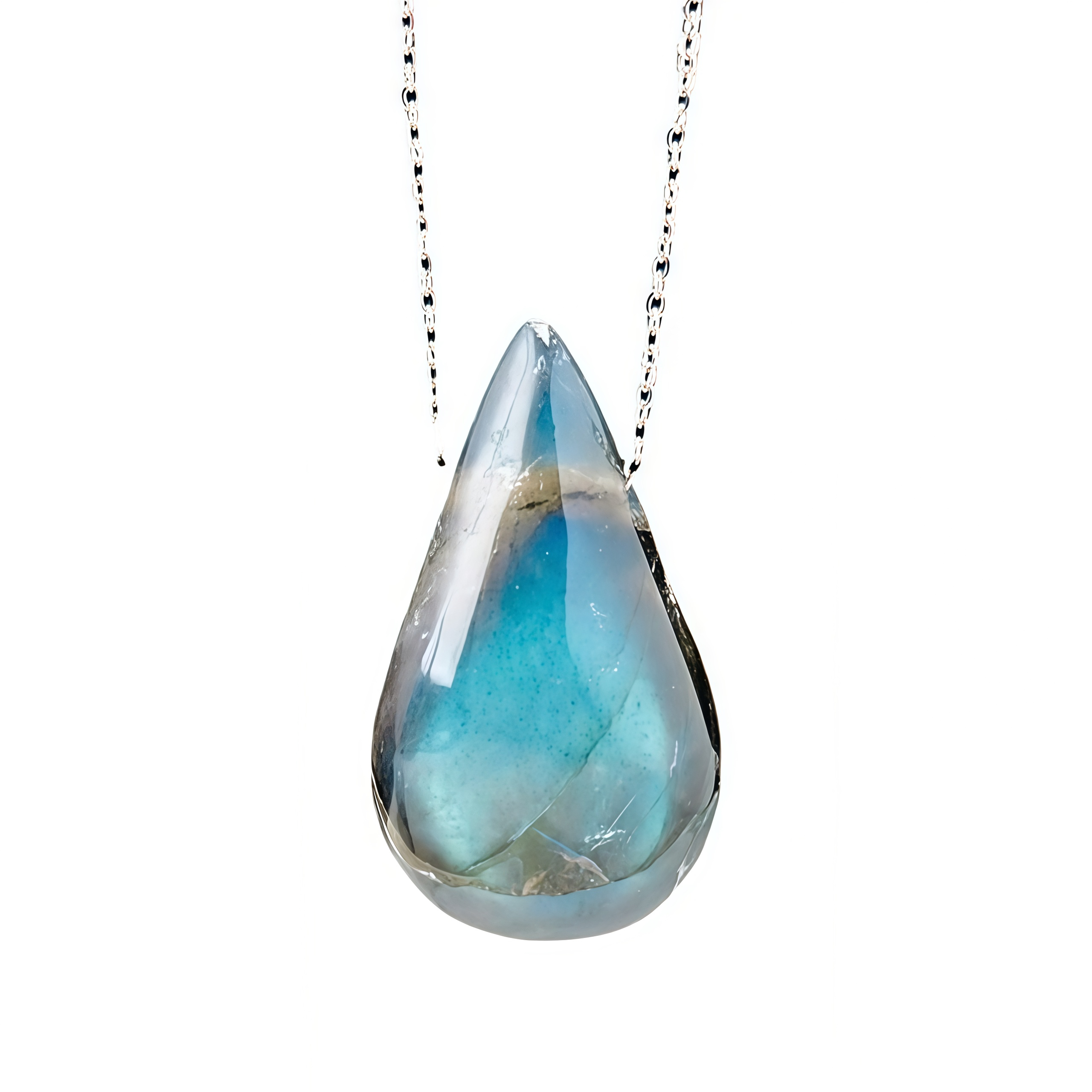 Labradorite Water Drop Support Healing Necklace Pendant- EclatDoré