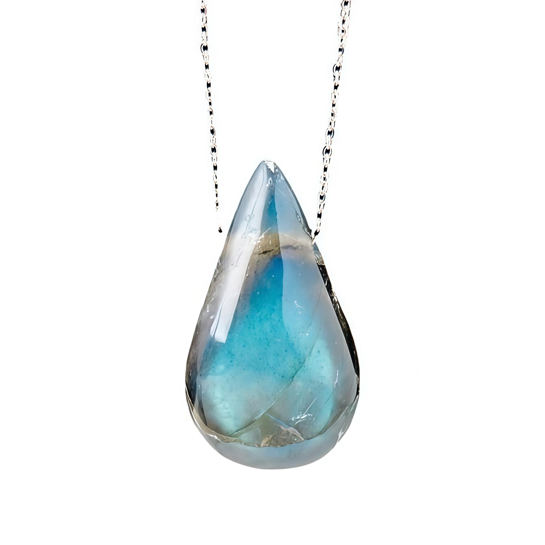 Labradorite Water Drop Support Healing Necklace Pendant- EclatDoré