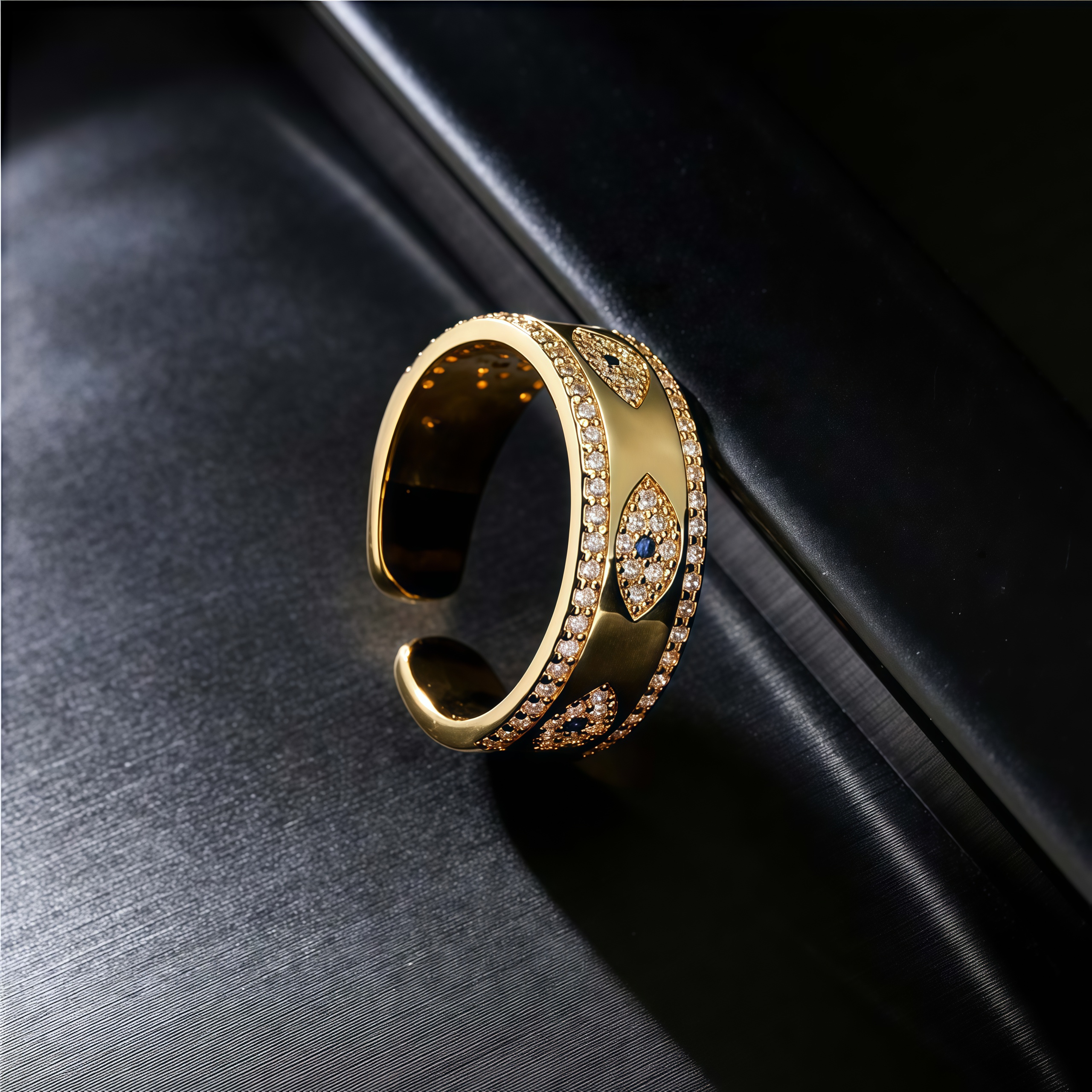 Evil Eye Luck Blessing Copper Alloy Ring- EclatDoré