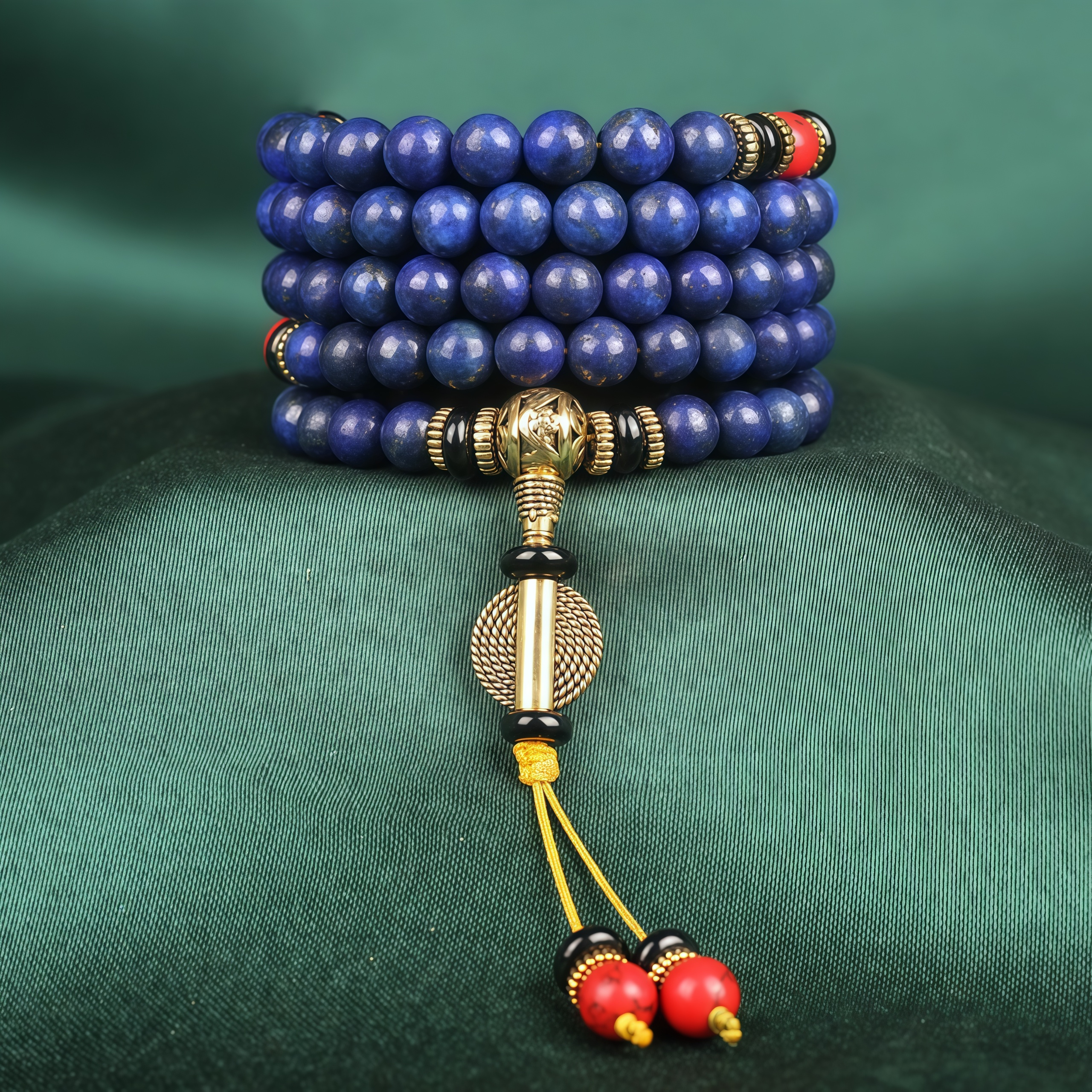 Tibetan Mala Lapis Lazuli Positive Bracelet- EclatDoré