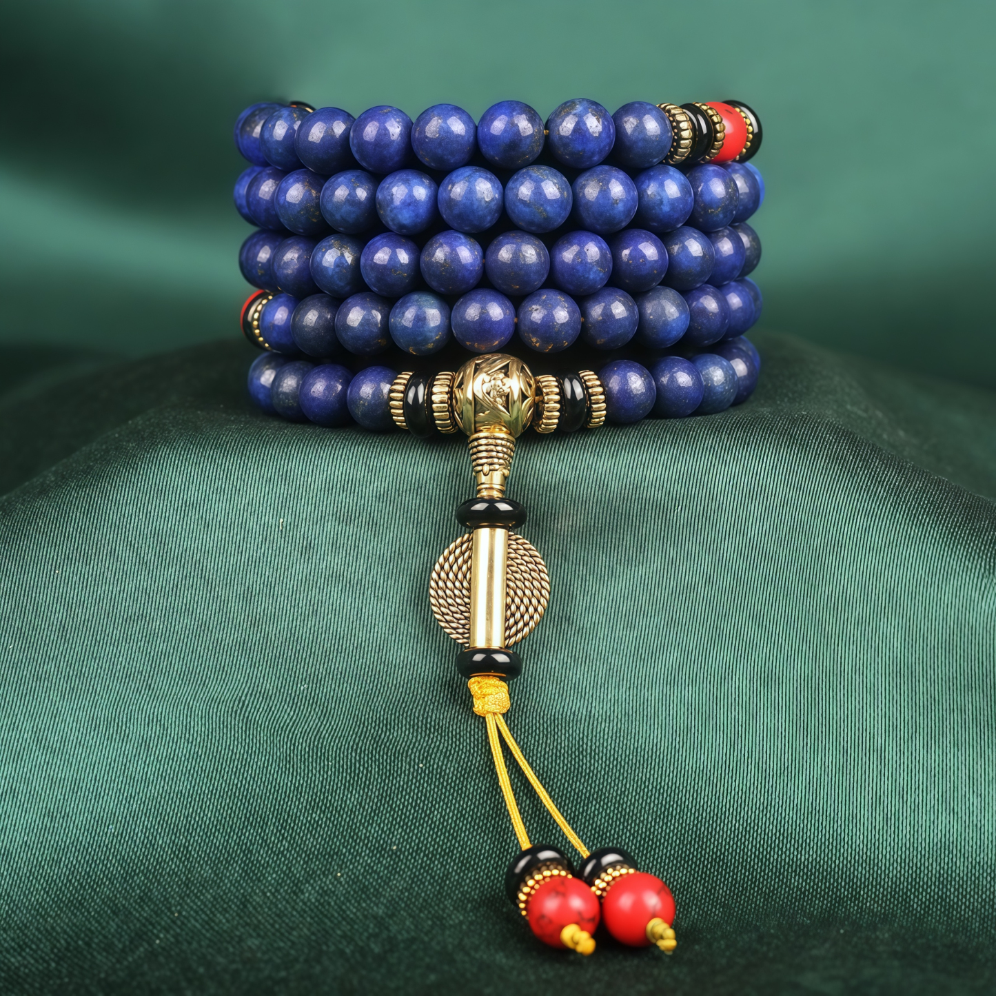 Tibetan Mala Lapis Lazuli Positive Bracelet- EclatDoré