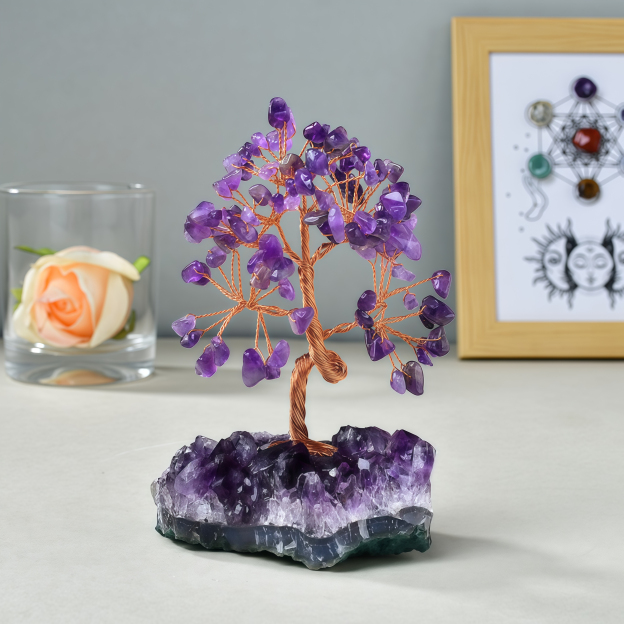 Calming the Mind - Amethyst Feng Shui Tree- EclatDoré