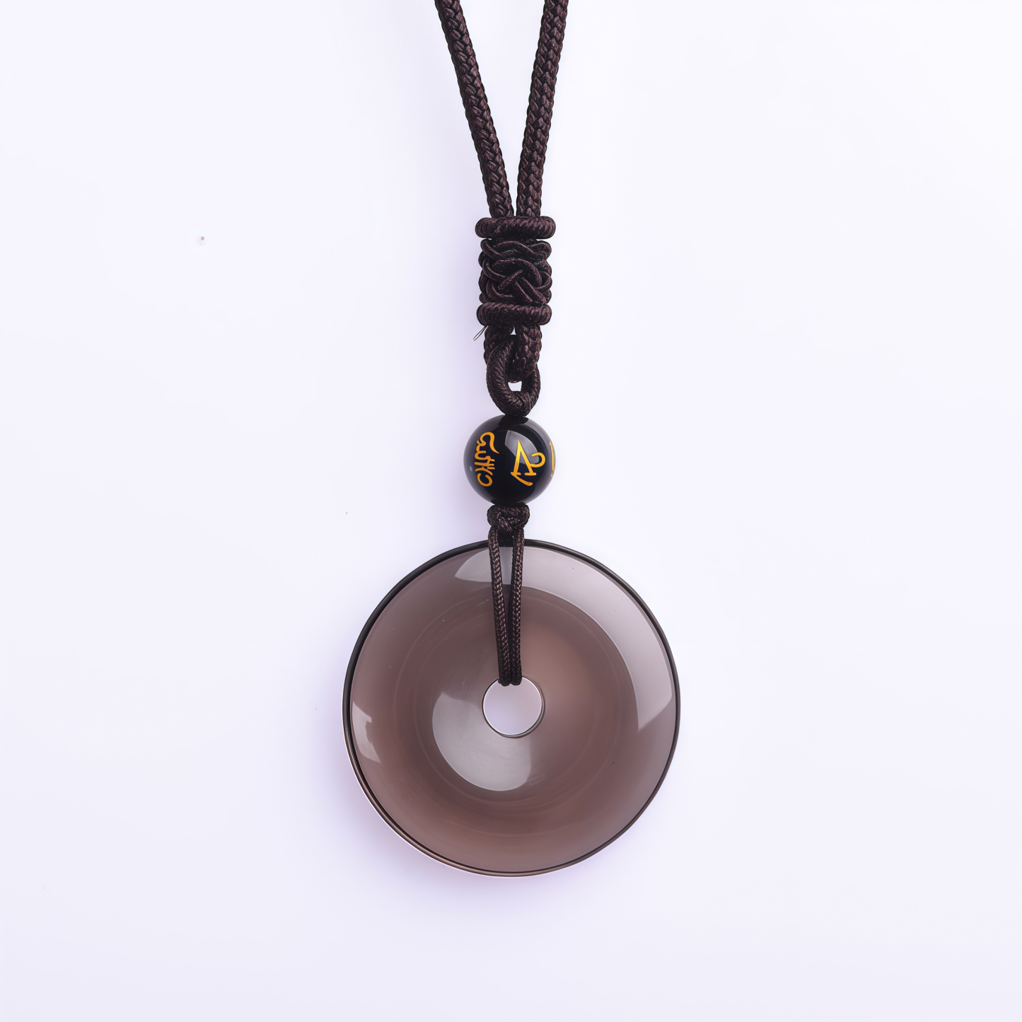 Buddhism Obsidian Energy Protection Pendant- EclatDoré