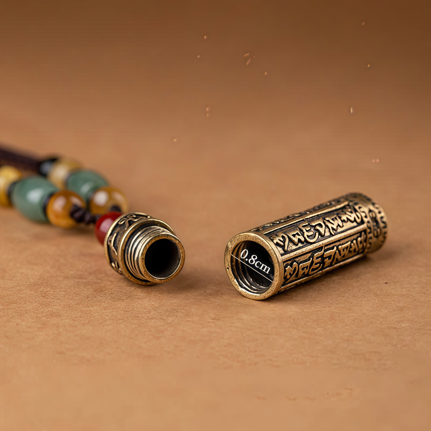 Tibet Om Mani Padme Hum Agate Shurangama Sutra Protection Necklace Pendant- EclatDoré