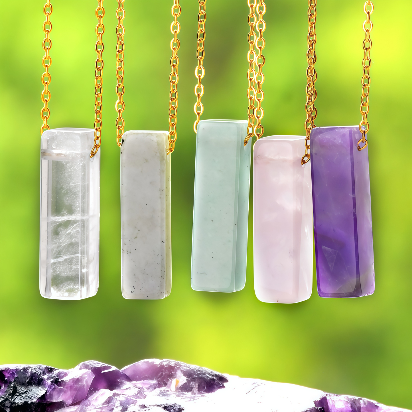 Crystal Natural Stone Chakra Healing Pendant