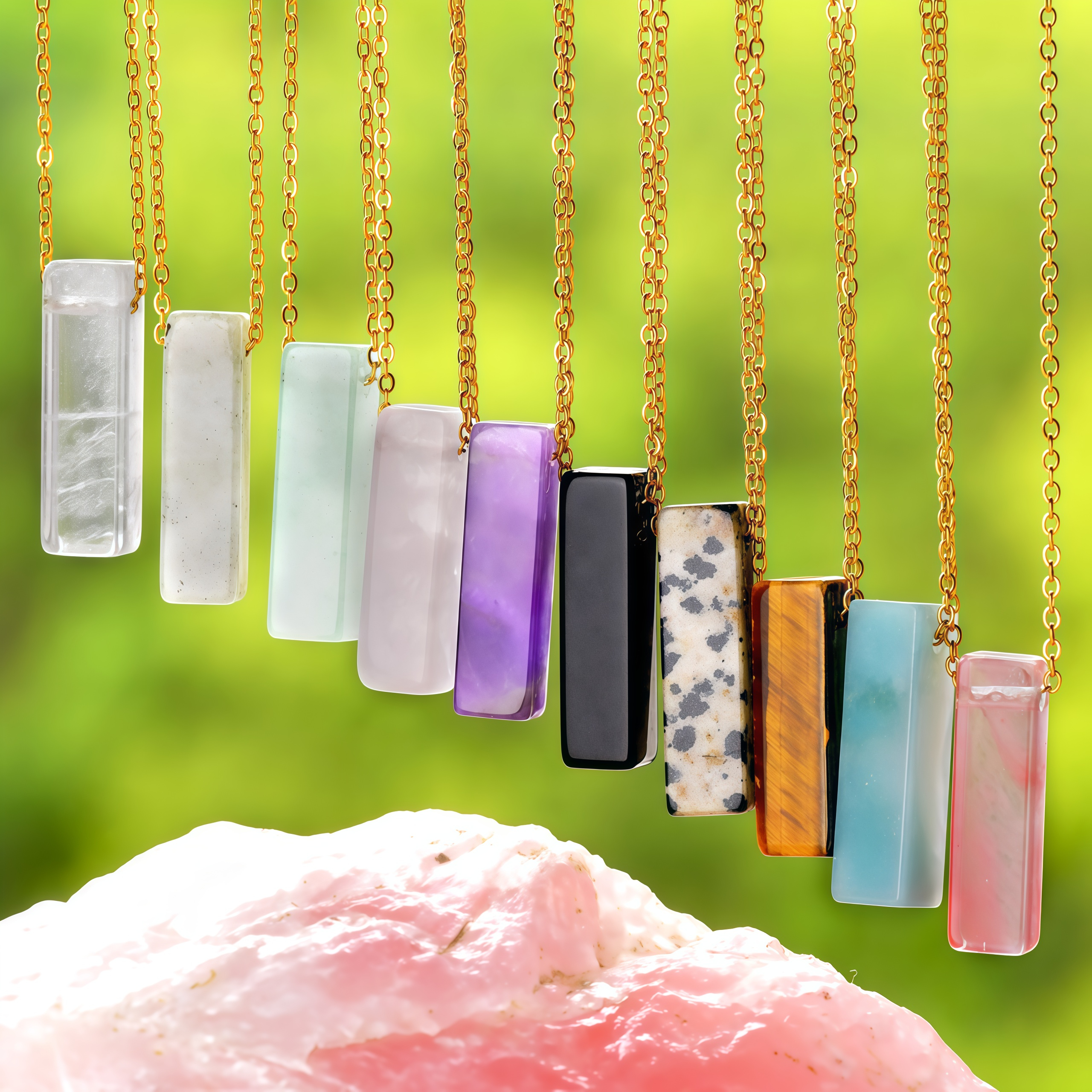 Crystal Natural Stone Chakra Healing Pendant
