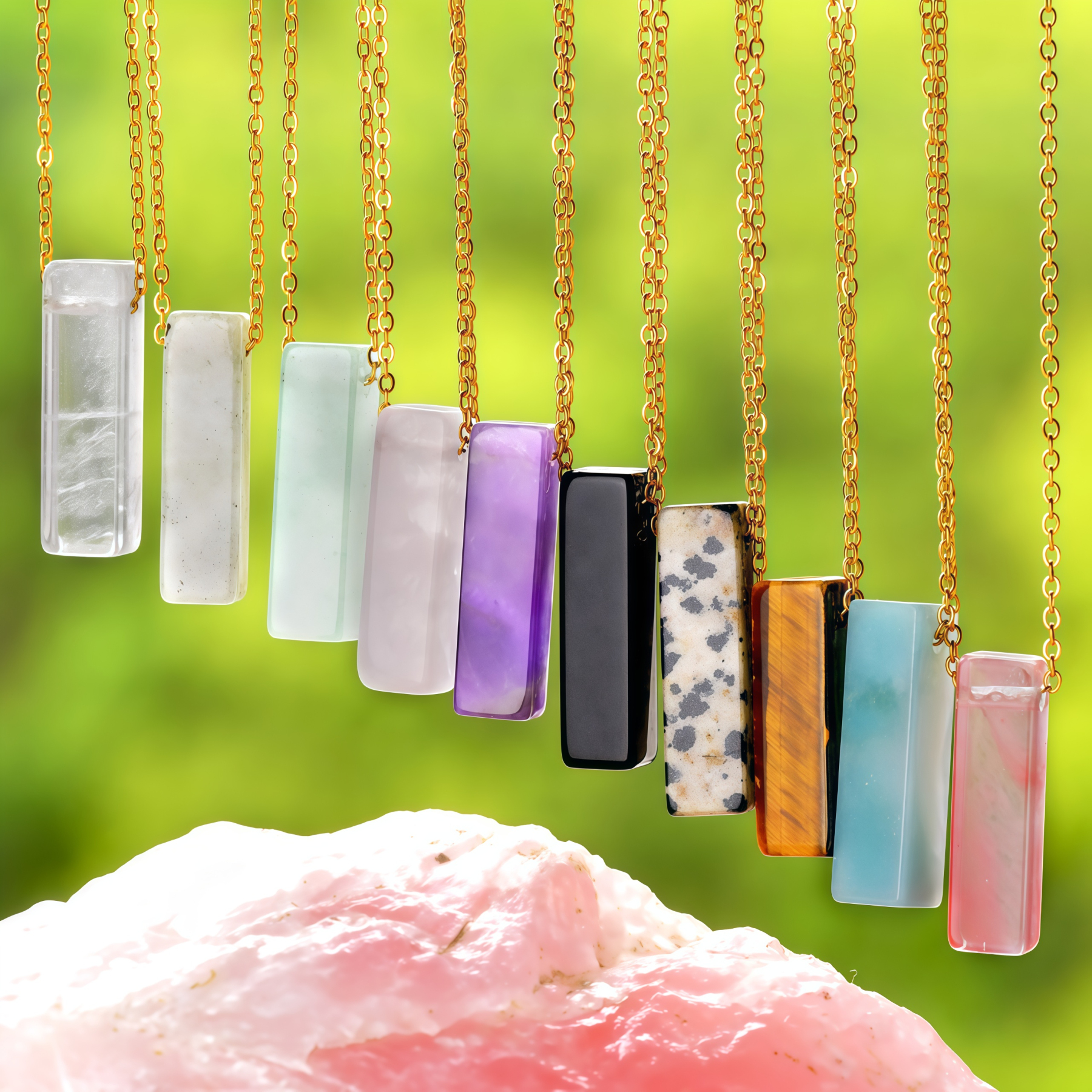 Crystal Natural Stone Chakra Healing Pendant