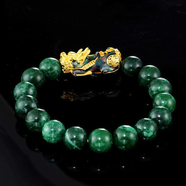 Tibetan Buddhism Jade Pixiu Fortune Bracelet