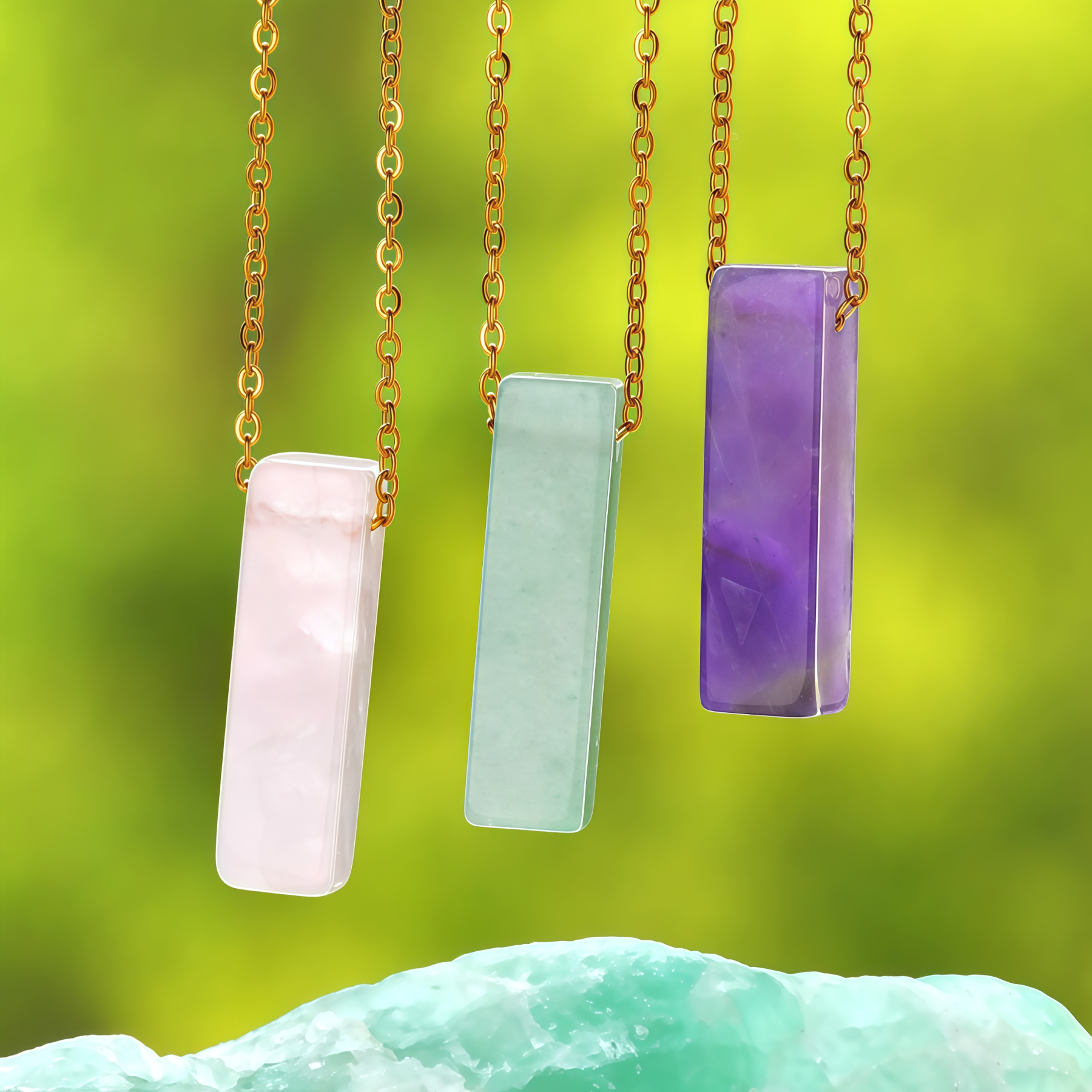 Crystal Natural Stone Chakra Healing Pendant
