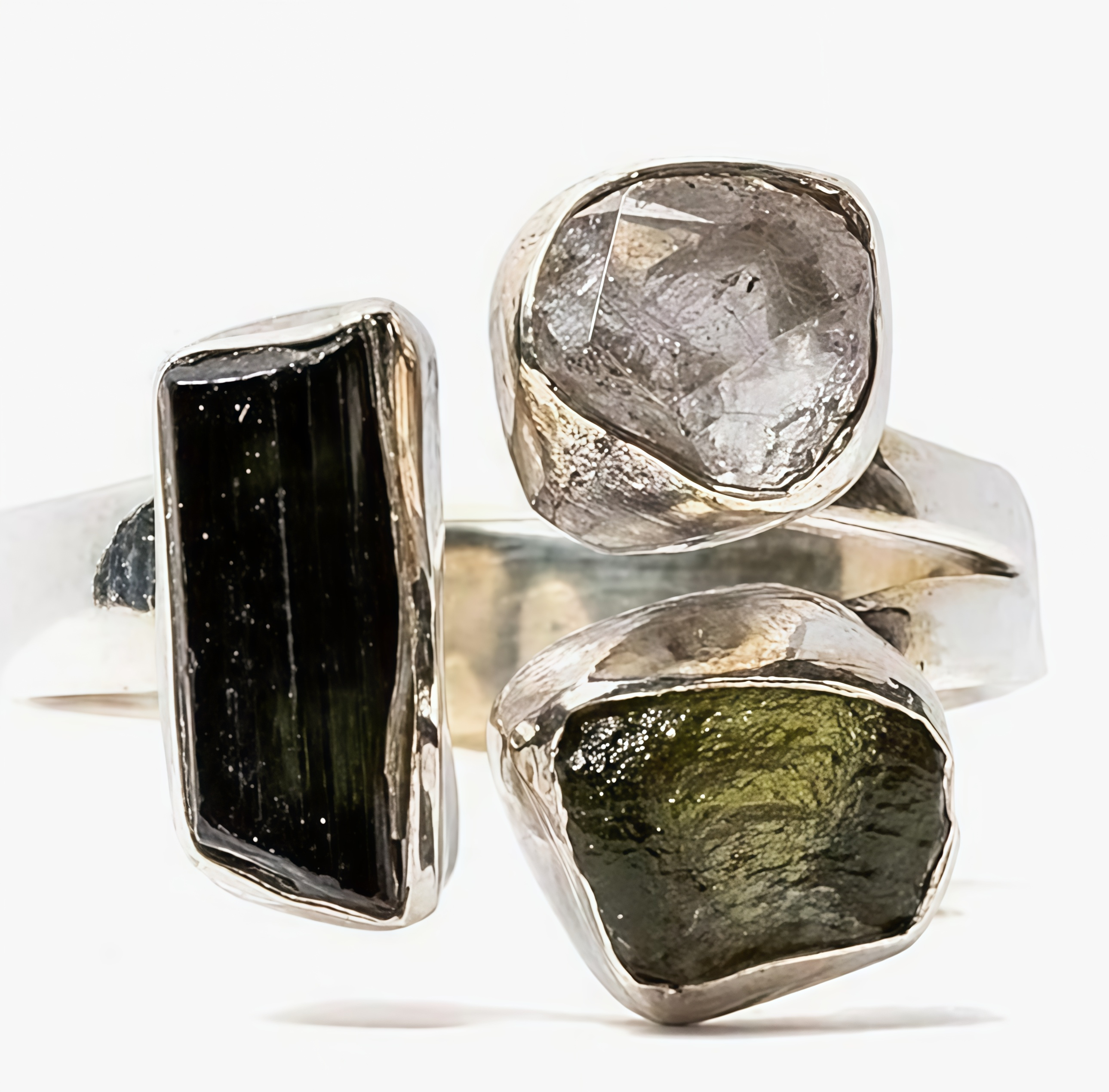 Natural Double-Terminated Crystal Healing Ring | Tibetan Buddhist Meditation Jewelry- EclatDoré