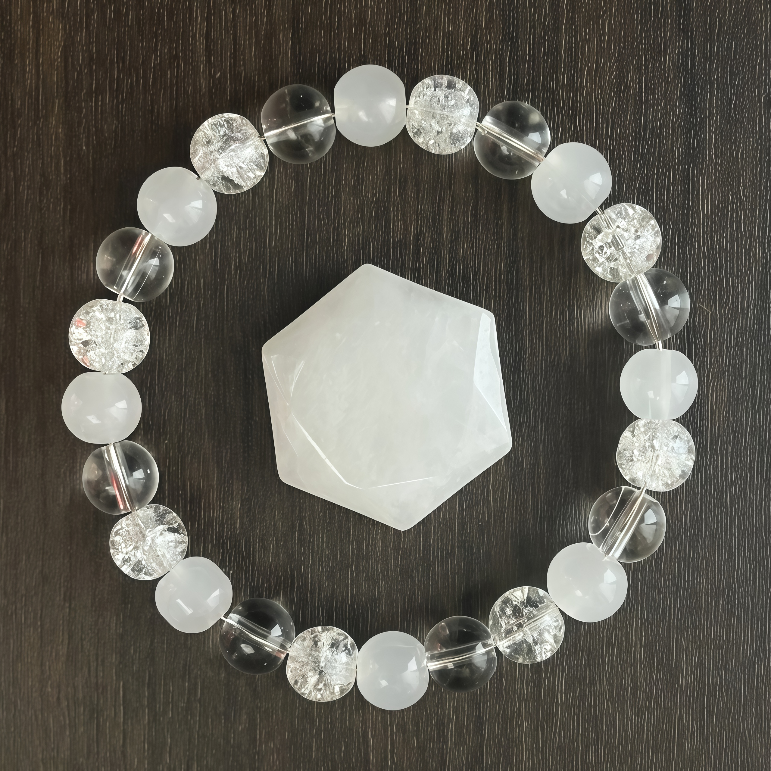 Natural White Cat's Eye Bracelet - Tibetan Buddhist Healing Energy Stone for Spiritual Cleansing- EclatDoré
