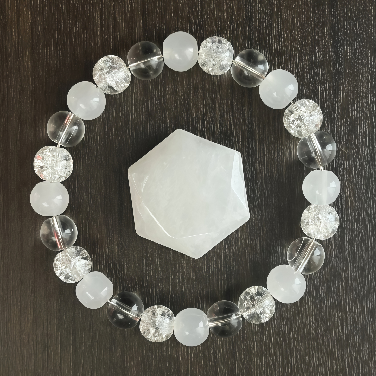 Natural White Cat's Eye Bracelet - Tibetan Buddhist Healing Energy Stone for Spiritual Cleansing- EclatDoré