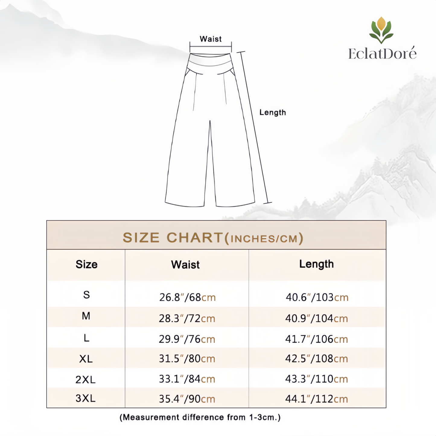 Women's Loose Fit Half Elastic High Waist Thin Artistic Cotton Linen Wide Leg Skirt Pants