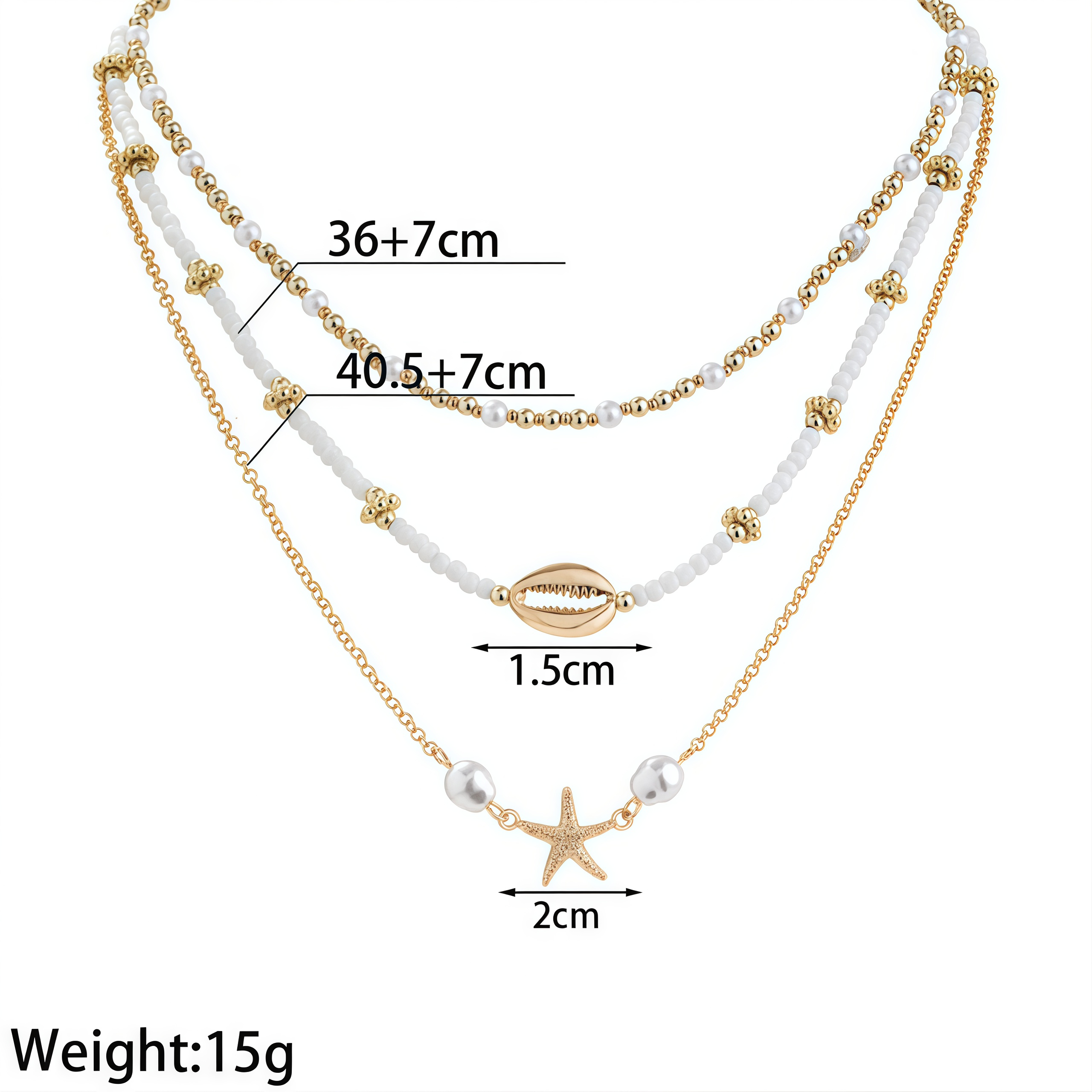 Ocean Muse Jewelry Set | Multi-layer Shell Pearl Healing Necklace