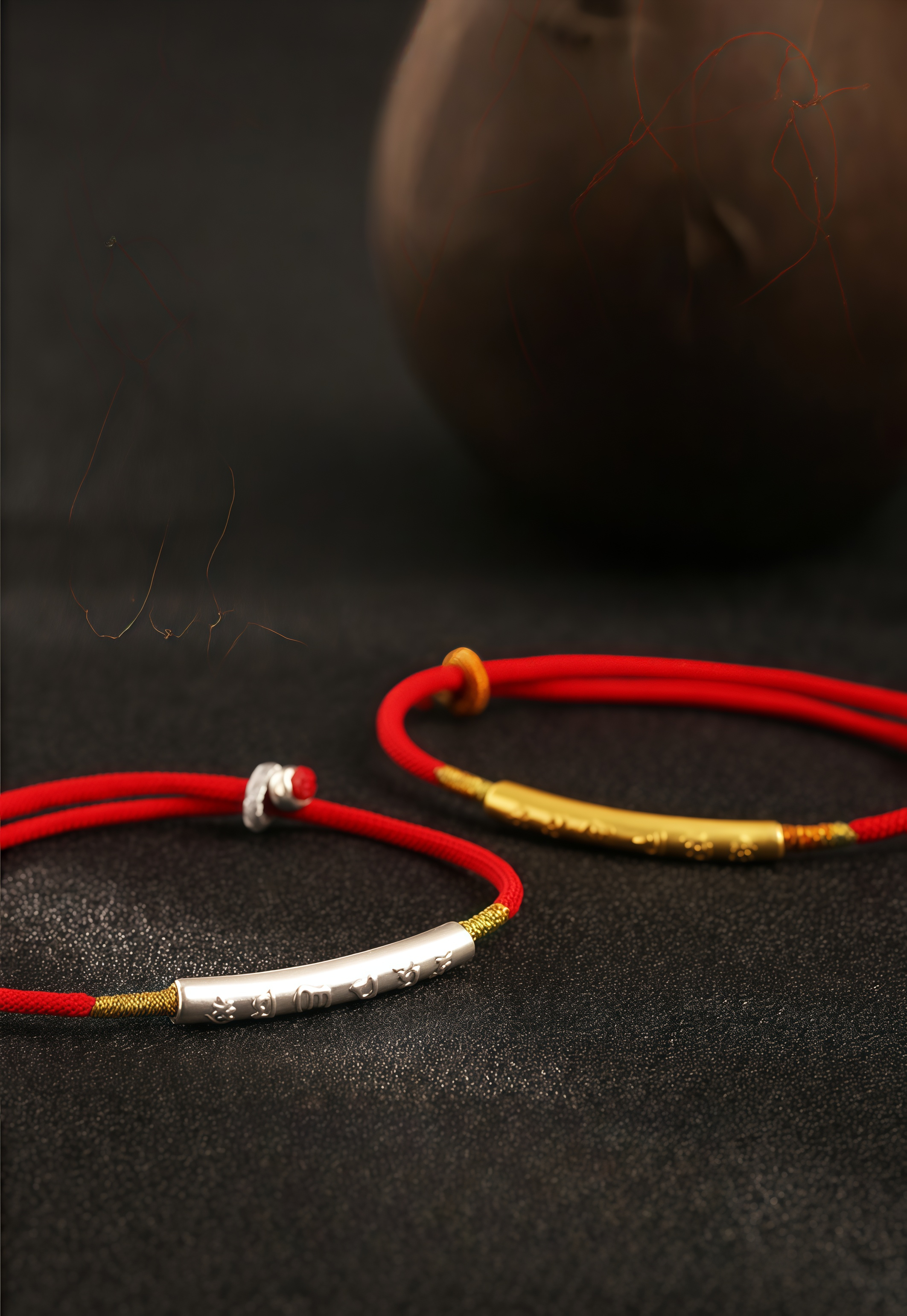 Tibetan Buddhist Handmade Mani Mantra Lucky Red String Bracelet- EclatDoré