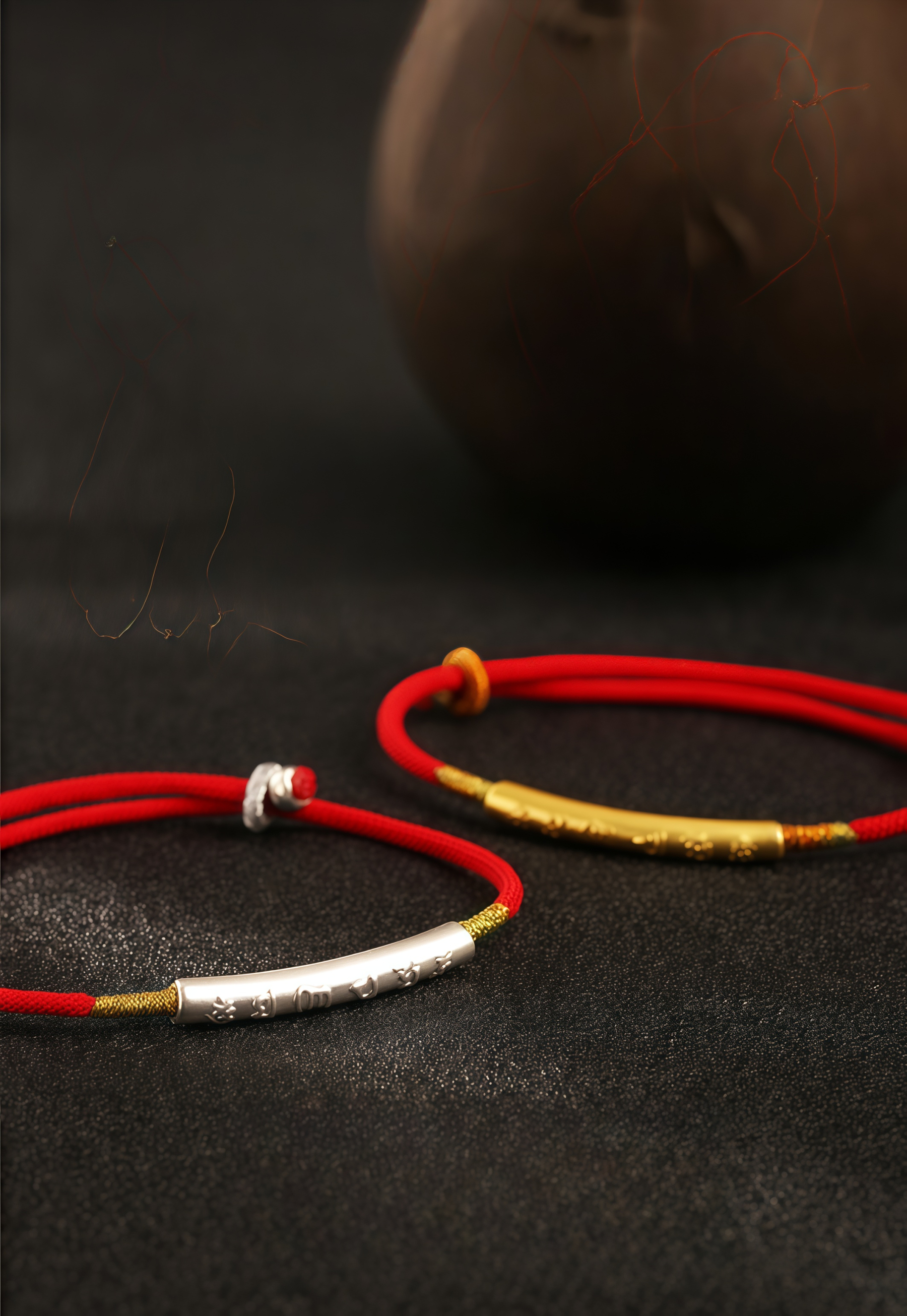 Tibetan Buddhist Handmade Mani Mantra Lucky Red String Bracelet- EclatDoré