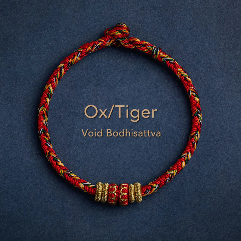 Handmade Chinese Zodiac Natal Buddha Luck Strength Braided String Bracelet -  2025's Top Trend- EclatDoré