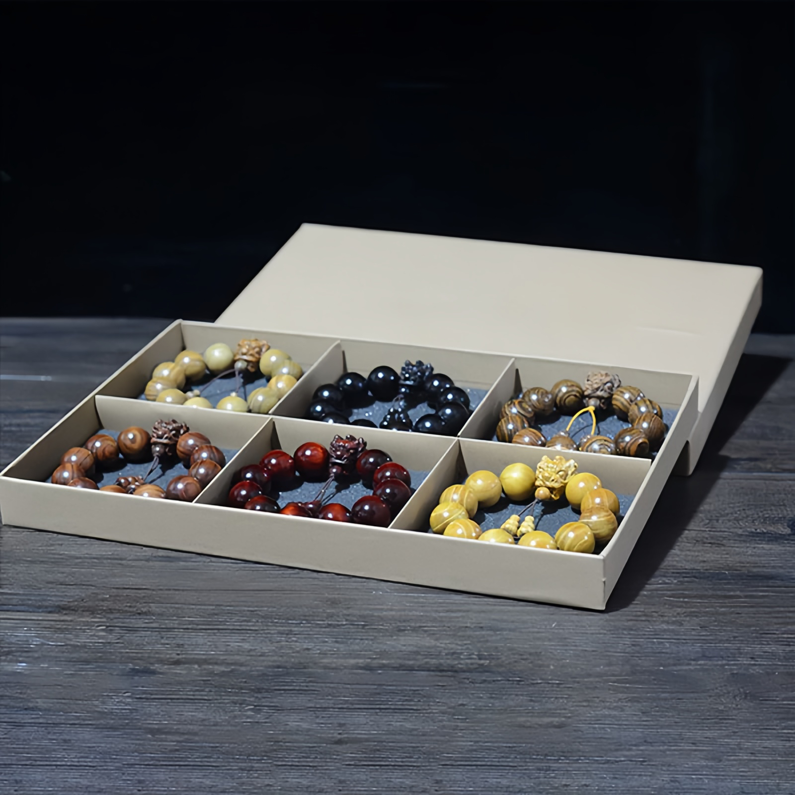 Rosewood Green Sandalwood Small Leaf Red Sandalwood Dragon Carved Protection Bracelet