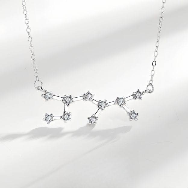 925 Sterling Silver Zodiac Astrological Blessing Pendant Necklace- EclatDoré