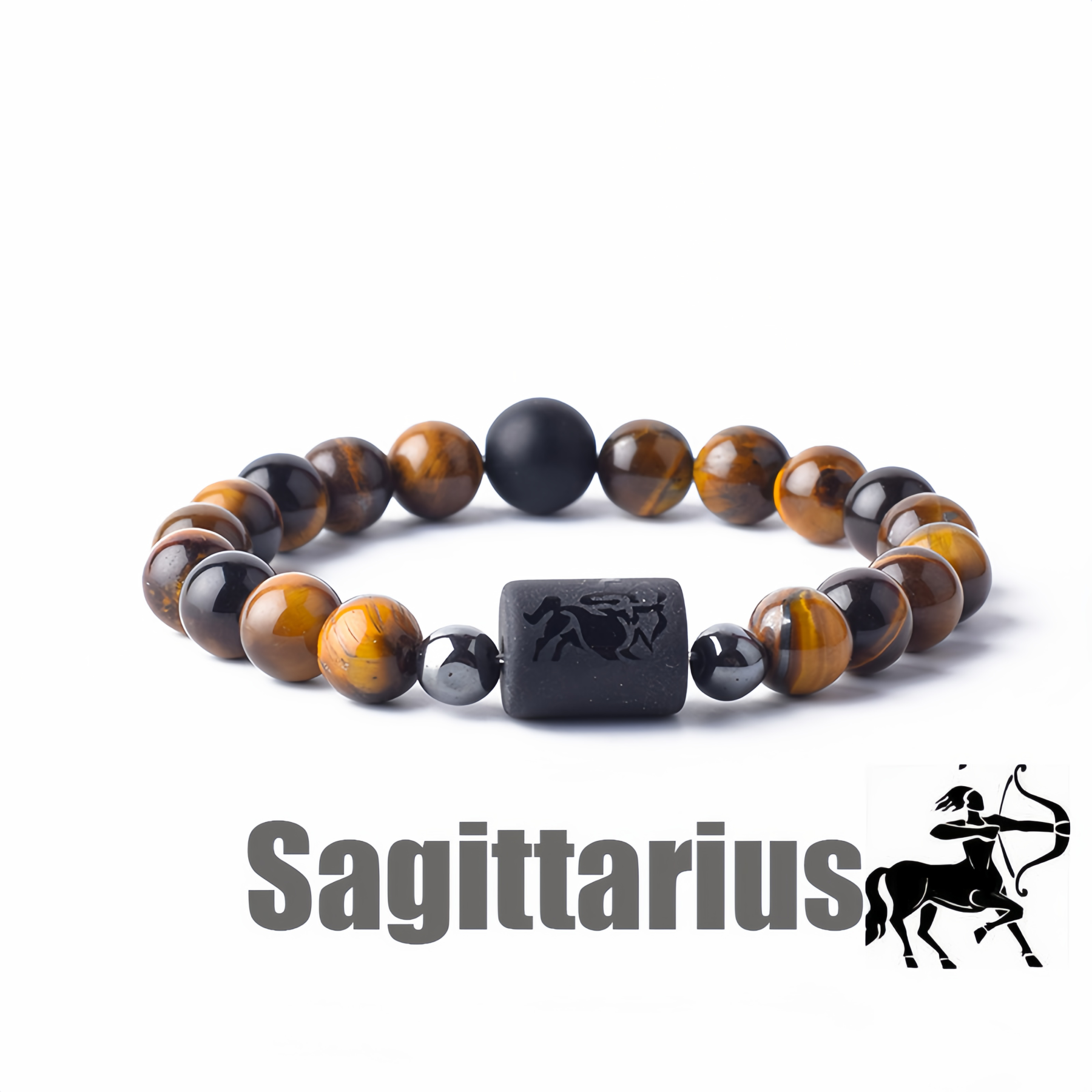 12 Zodiac Signs Obsidian Dynamic Protector Bracelet – Eternal Guardian Promise for Three Lives, Mystical and Elegantly Designed- EclatDoré
