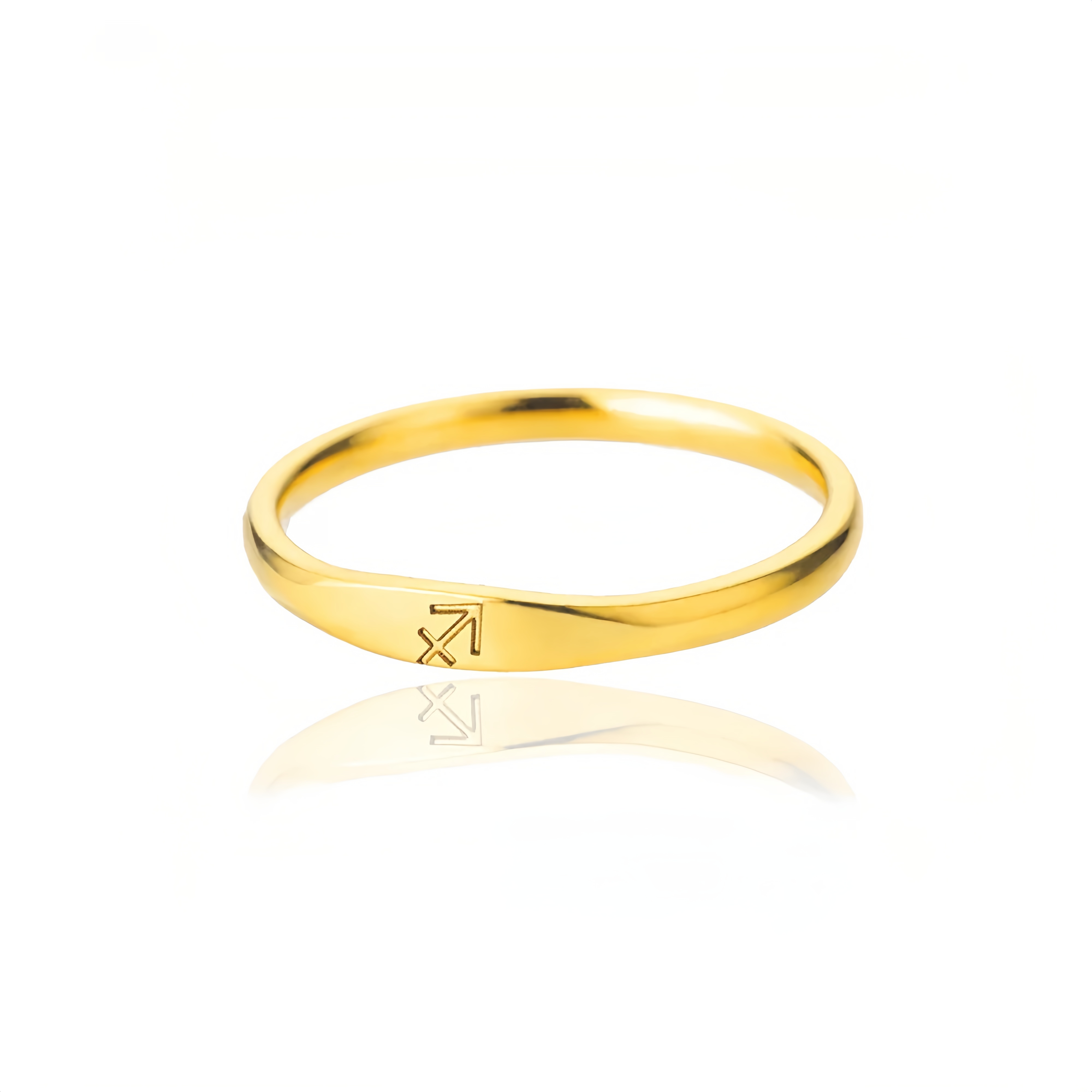 14K Gold Plated Stainless Steel Zodiac Ring - Perfect Golden Astrology Jewelry Gift for Star Lovers- EclatDoré