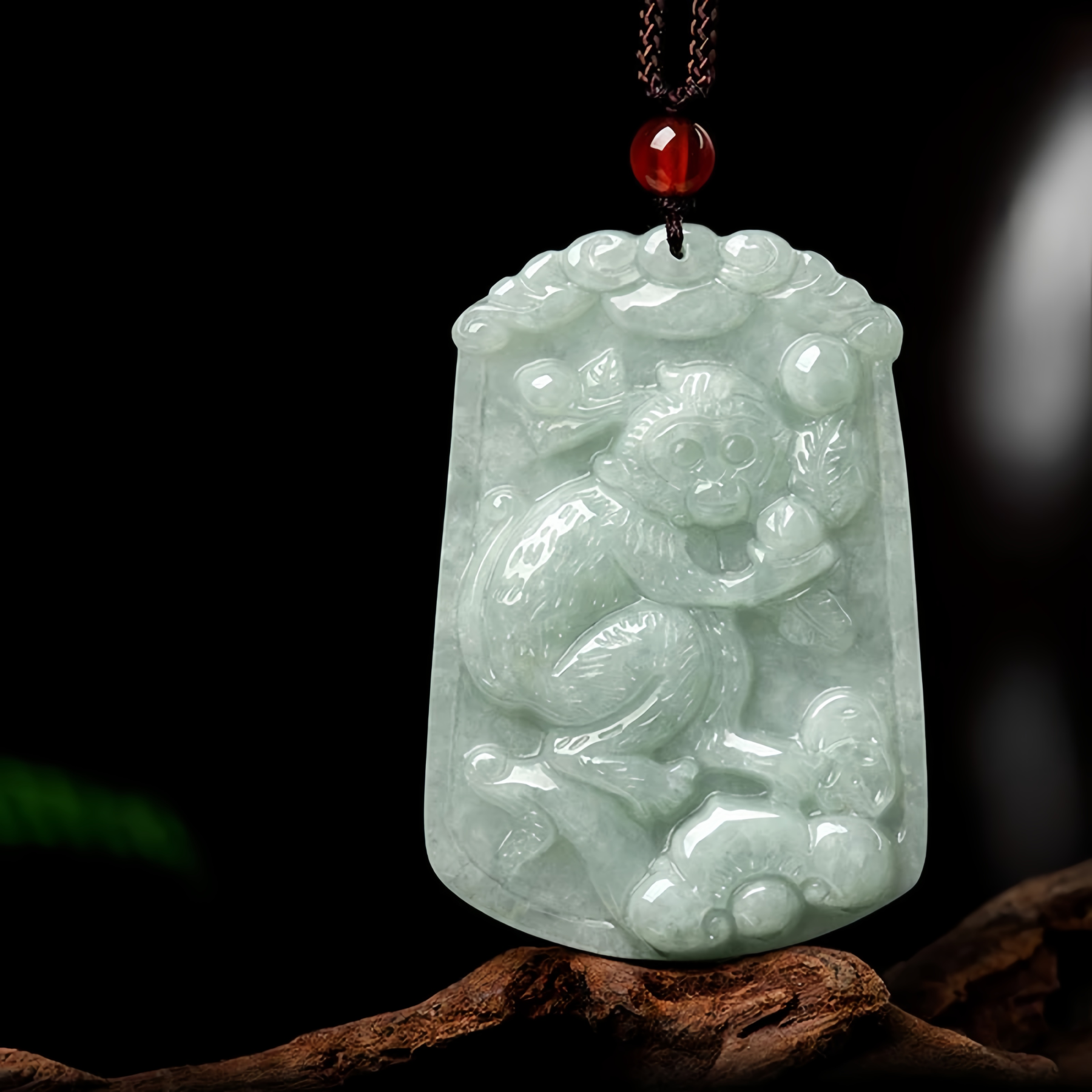 Handmade Natural Jade 12 Chinese Zodiac Abundance Amulet Pendant Necklace- EclatDoré