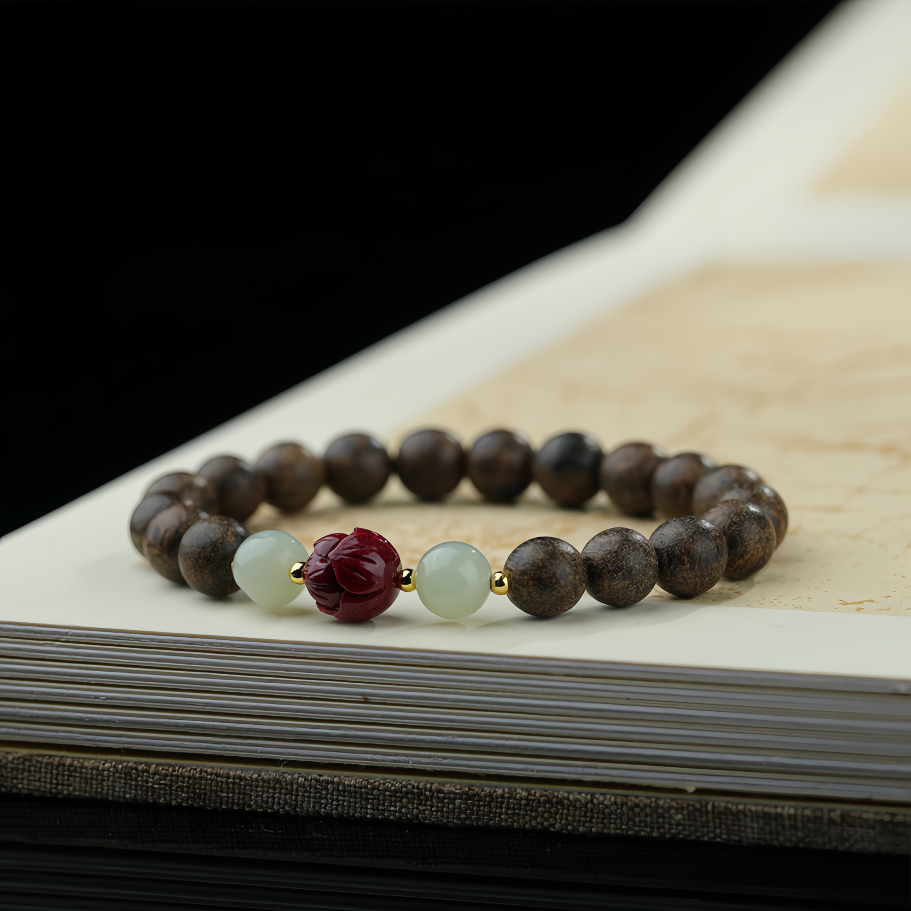 Buddhist Handmade Hotan  Jade Agarwood Jewelry – Perfect Gifts for Couples in 2025- EclatDoré