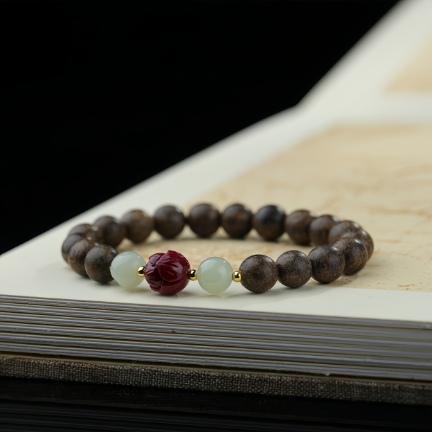 Buddhist Handmade Hotan  Jade Agarwood Jewelry – Perfect Gifts for Couples in 2025- EclatDoré